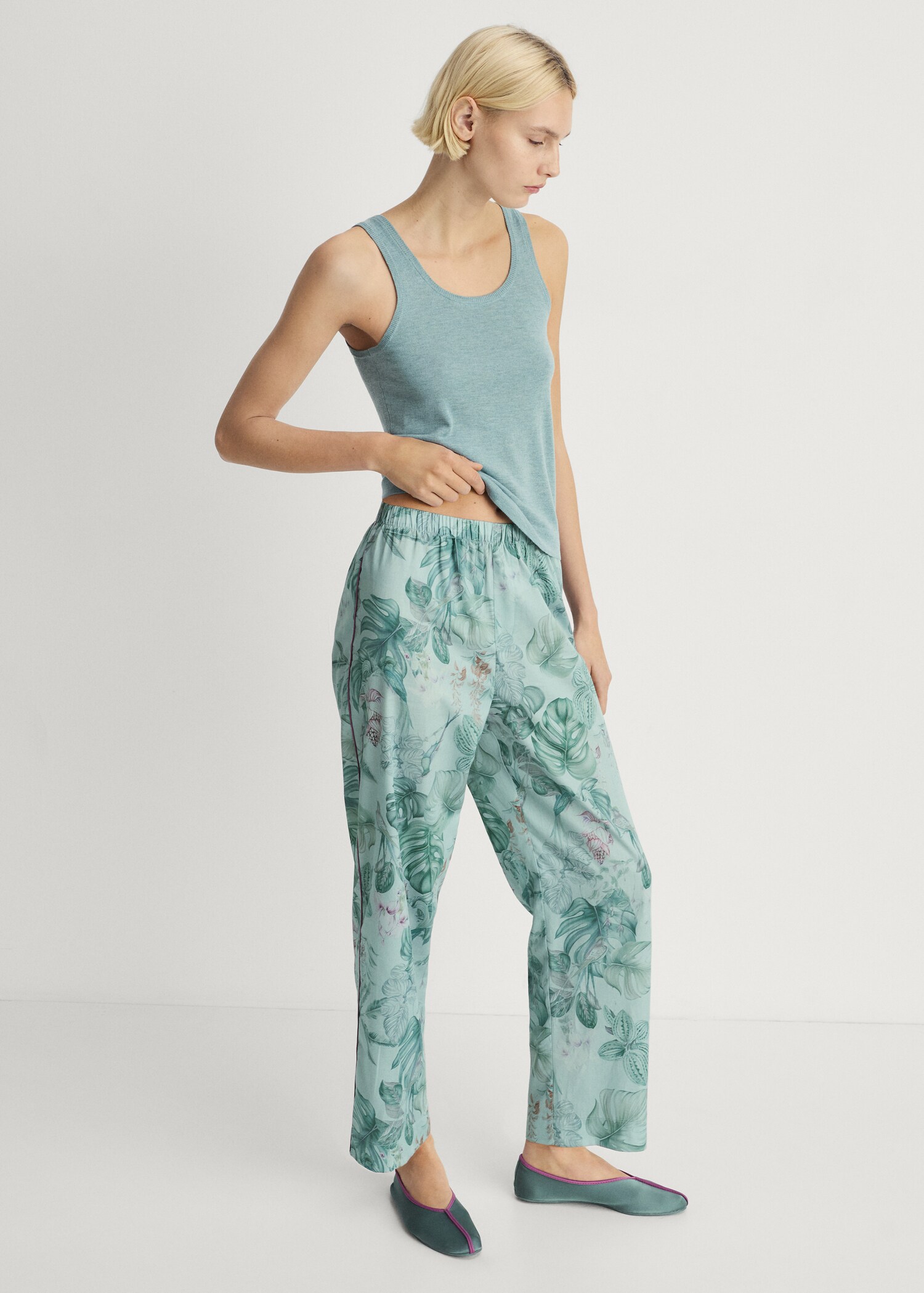 Ribbed knit tank top - General plane