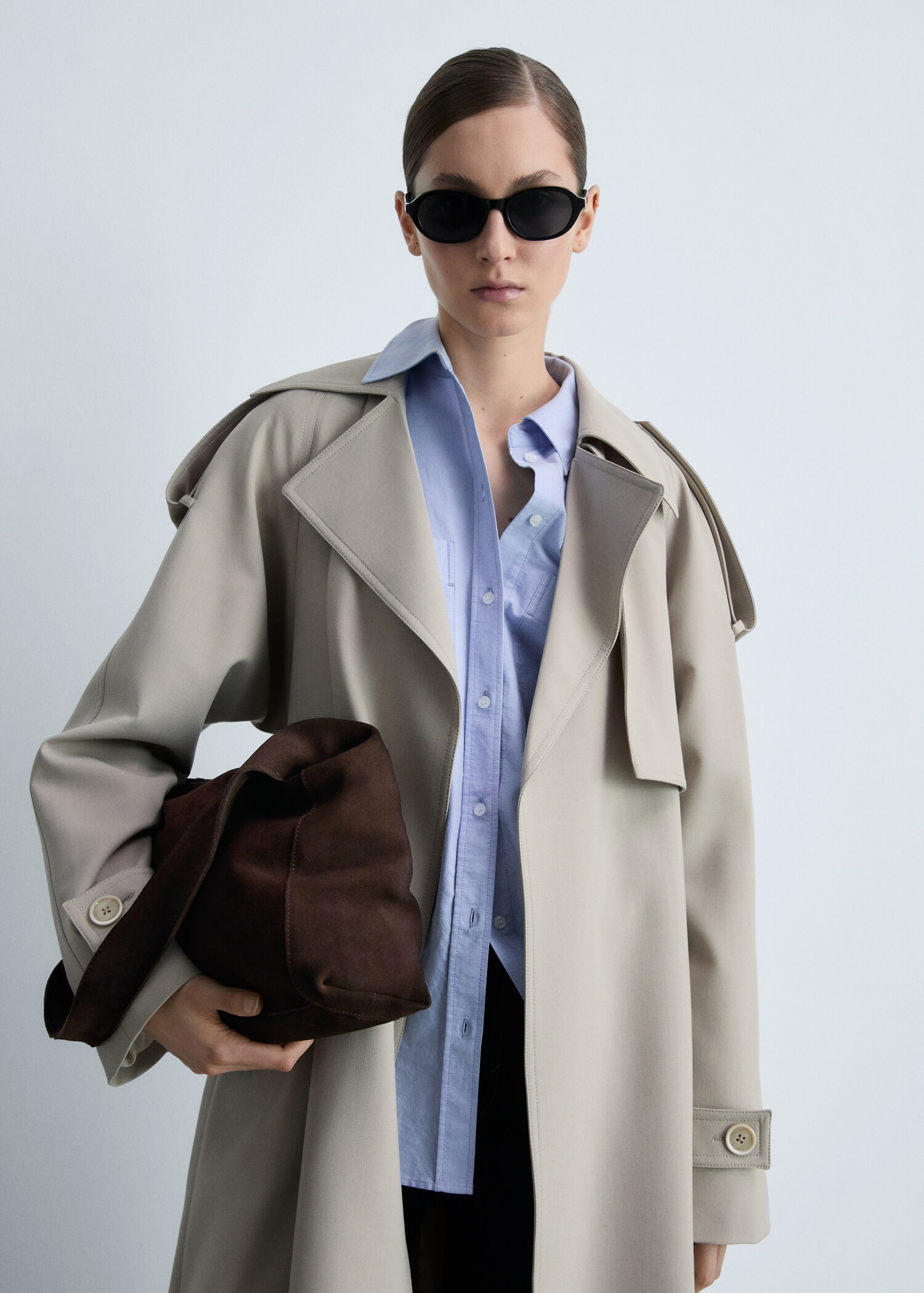 Suede shopper bag - General plane