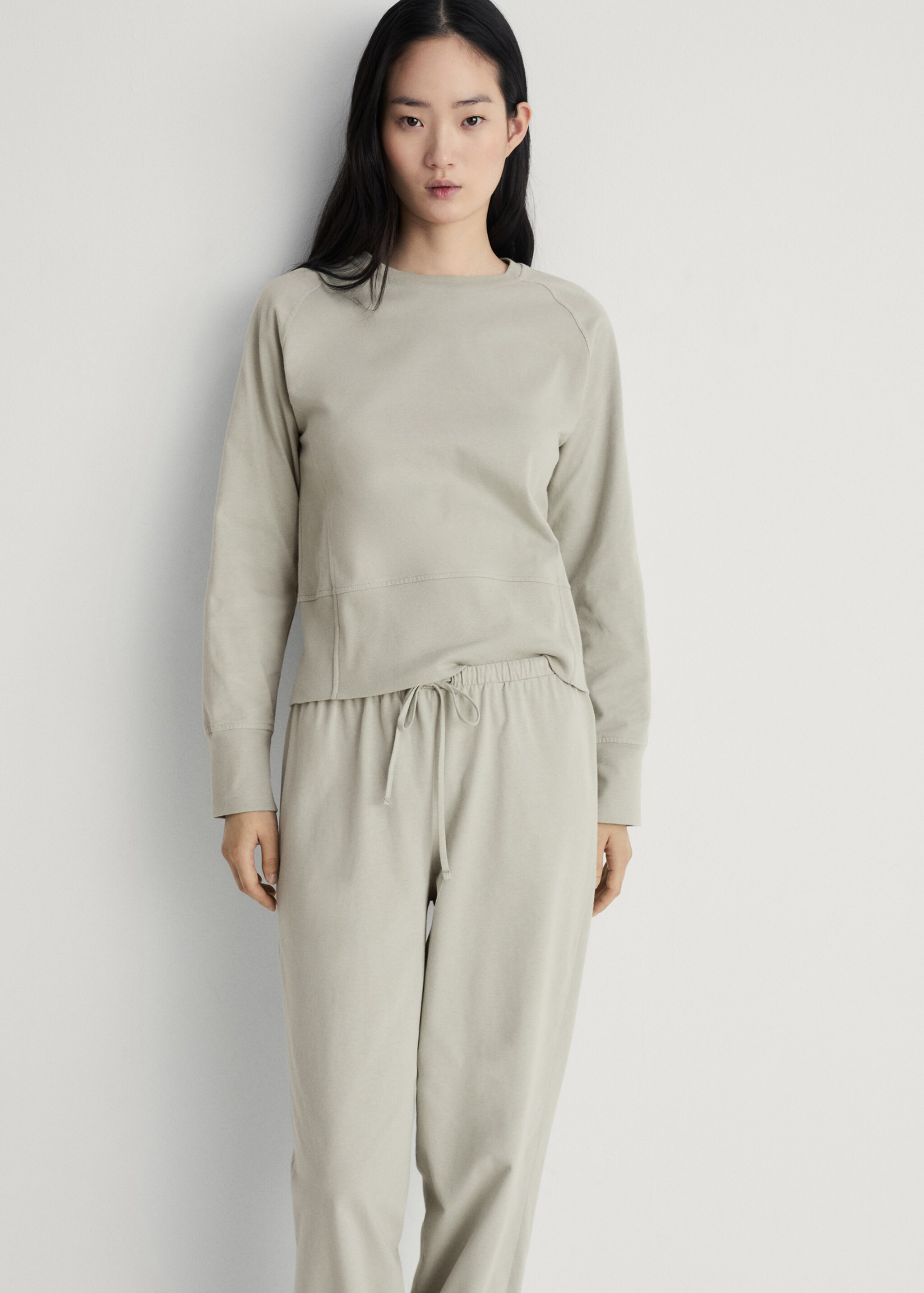 Byxor i bomull med mjuk finish - Allmän bild, Aqua Grön. Ref: 87072971-00.