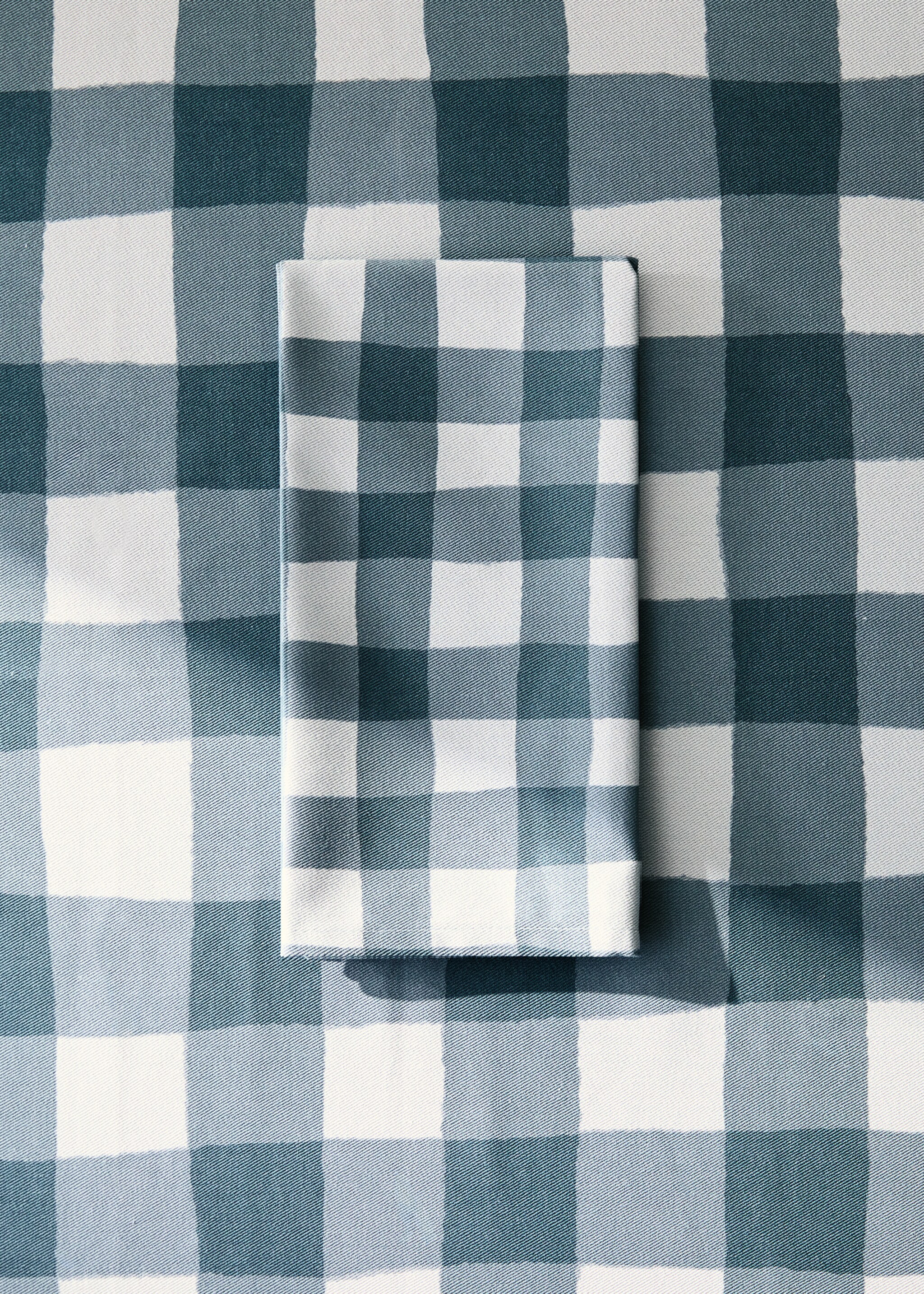 Cotton check napkins - General plane, Mint Green. Ref: 87073300-00.