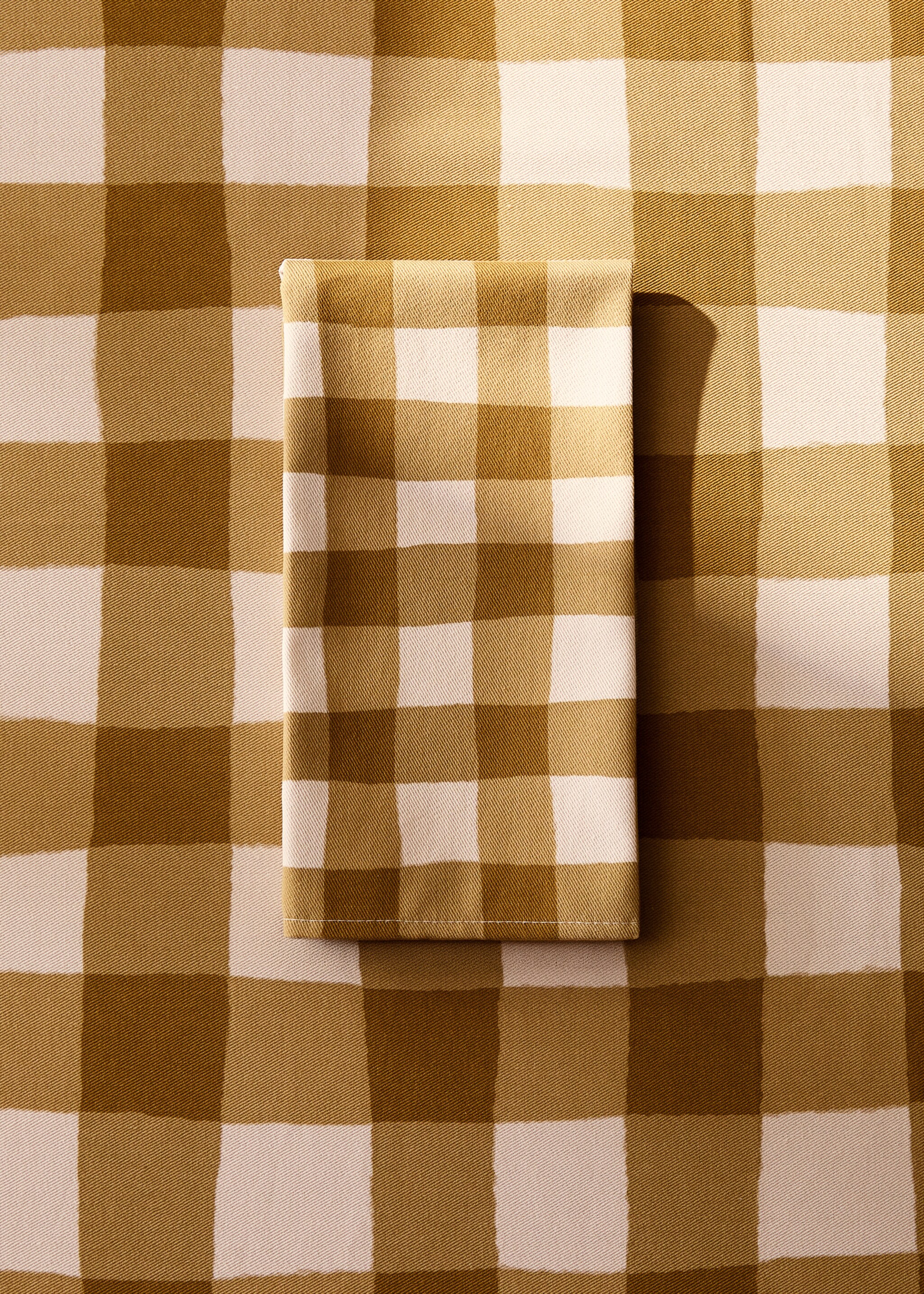 Cotton check napkins - General plane, Medium Pink. Ref: 87073300-00.