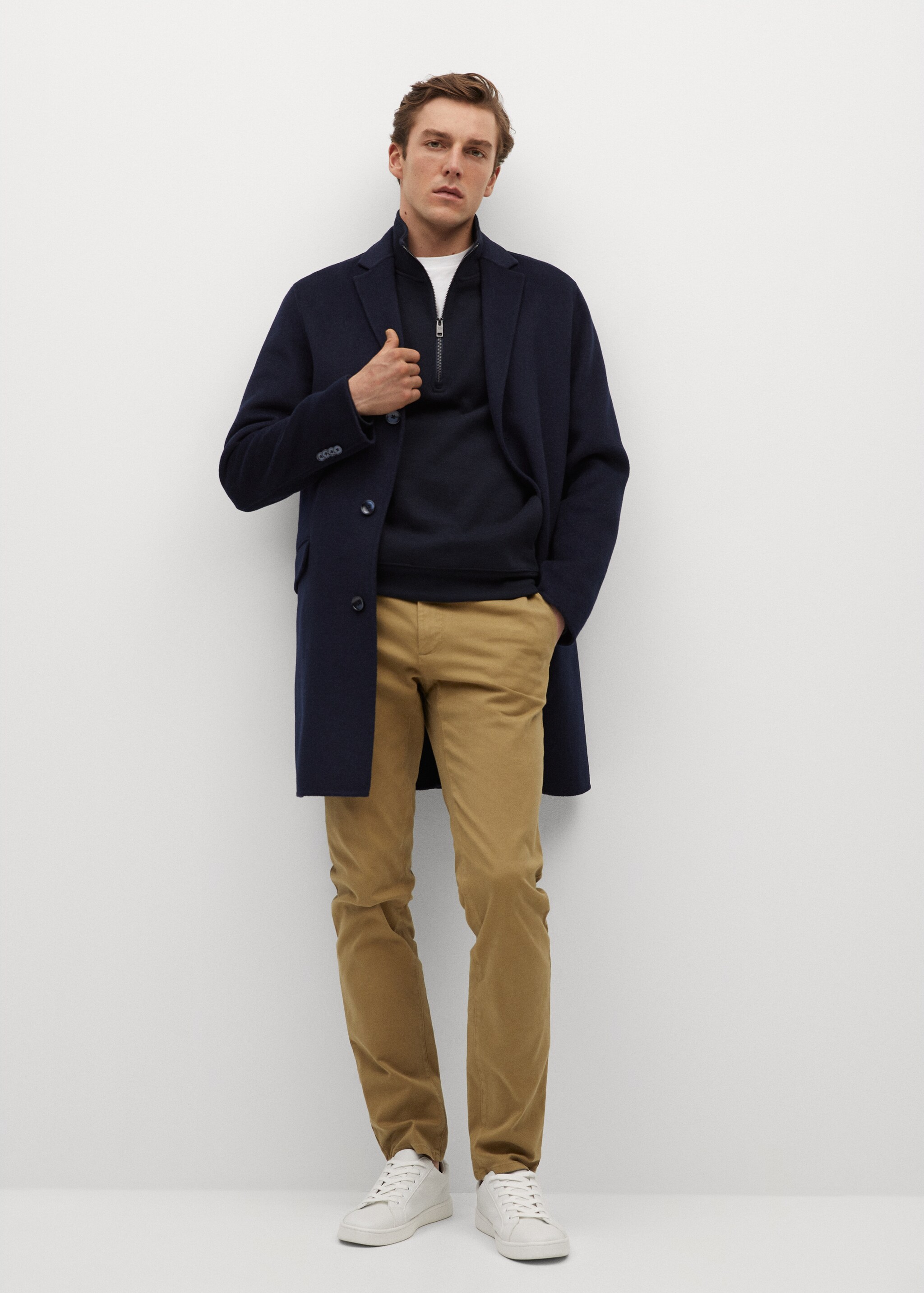 Keprové kalhoty chino slim fit - Celkový náhled