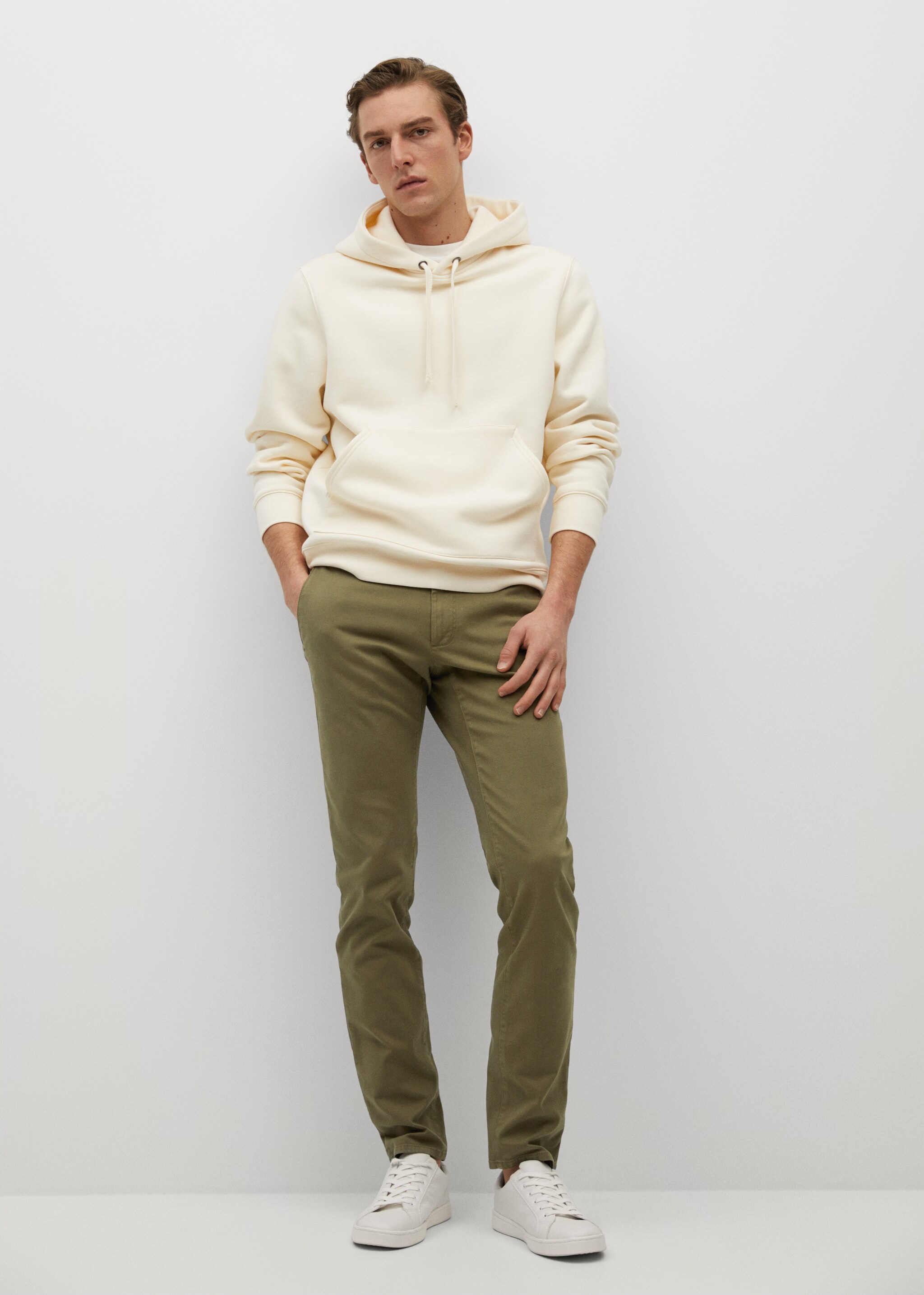 Keprové kalhoty chino slim fit - Celkový náhled