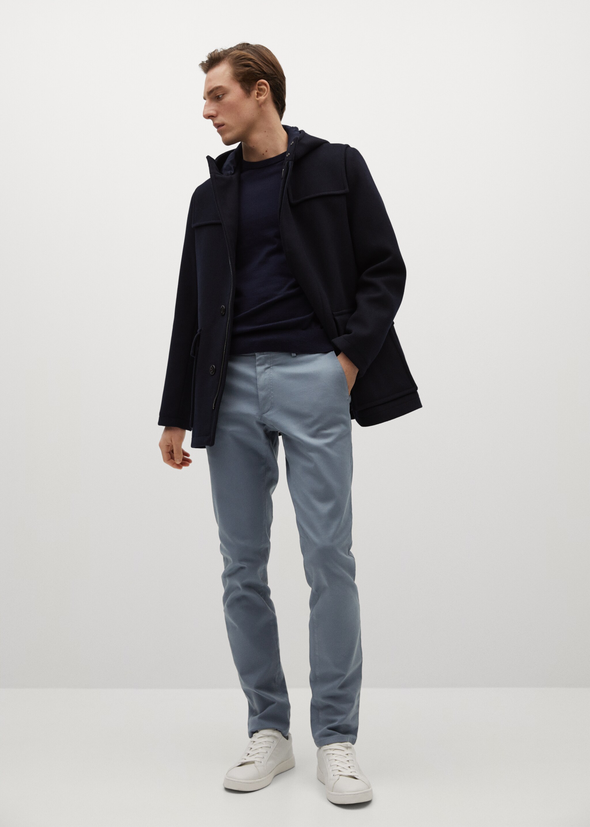 Keprové kalhoty chino slim fit - Celkový náhled
