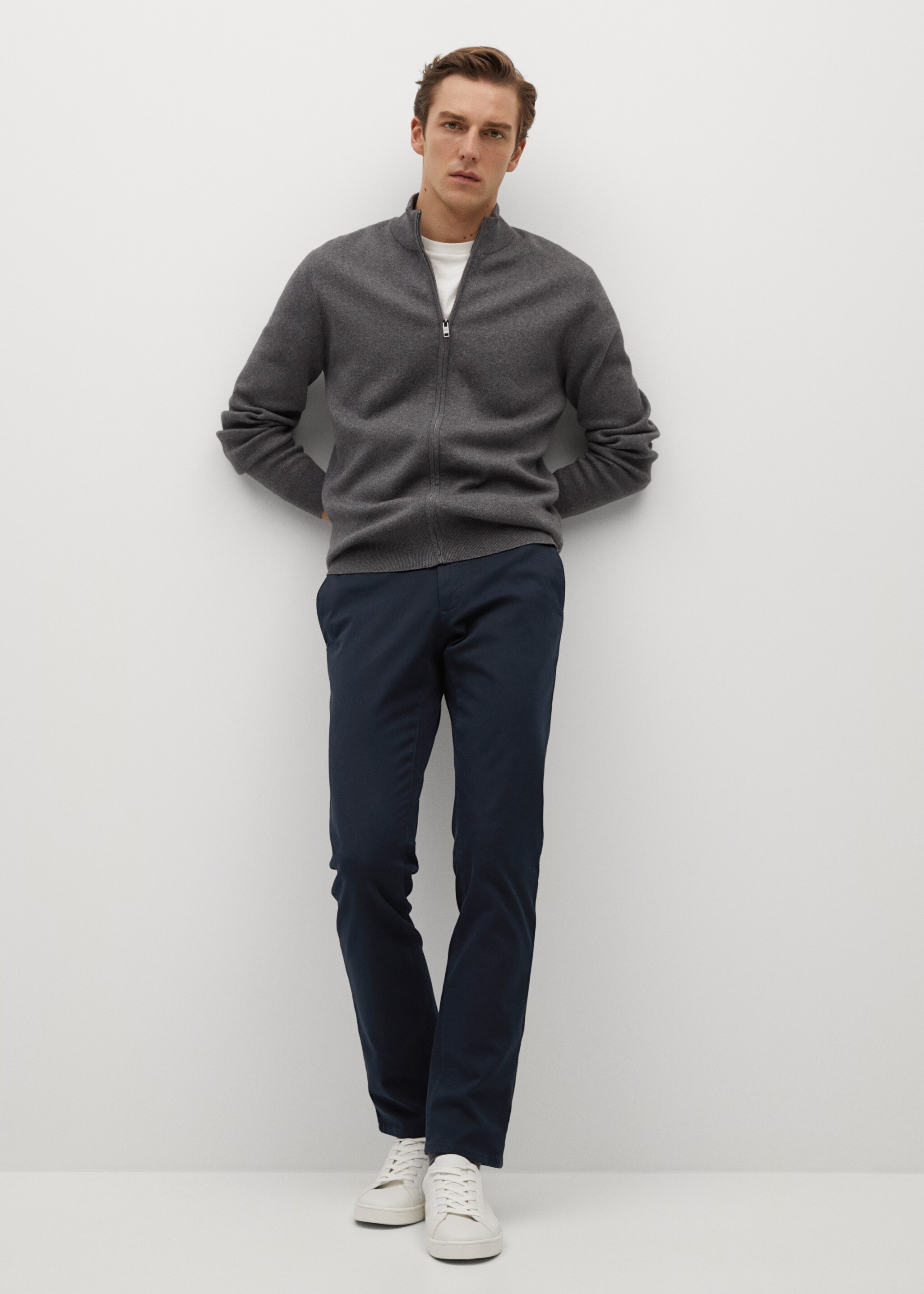 Keprové kalhoty chino slim fit - Celkový náhled