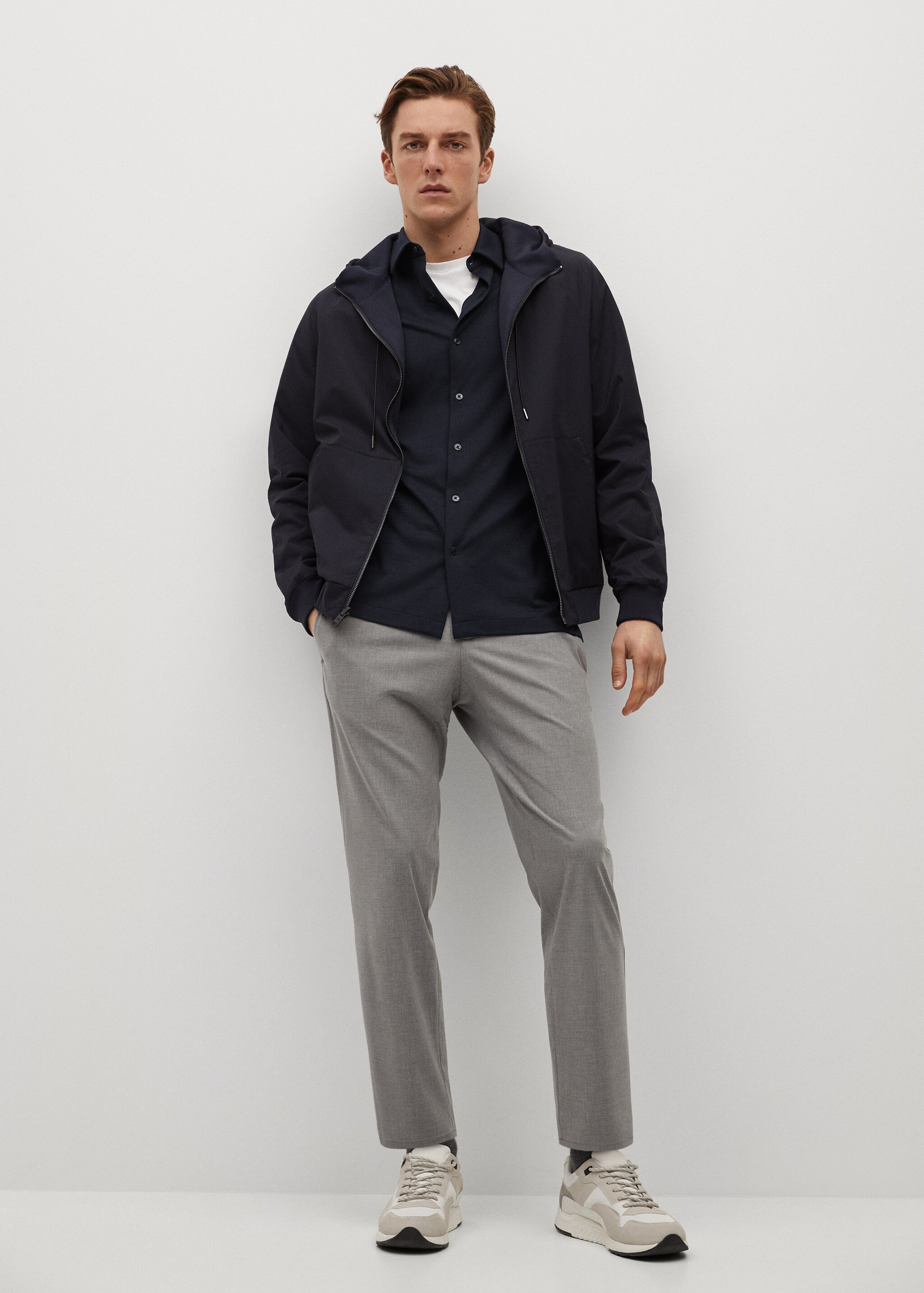 Camisa regular fit lana empacable - Plano general