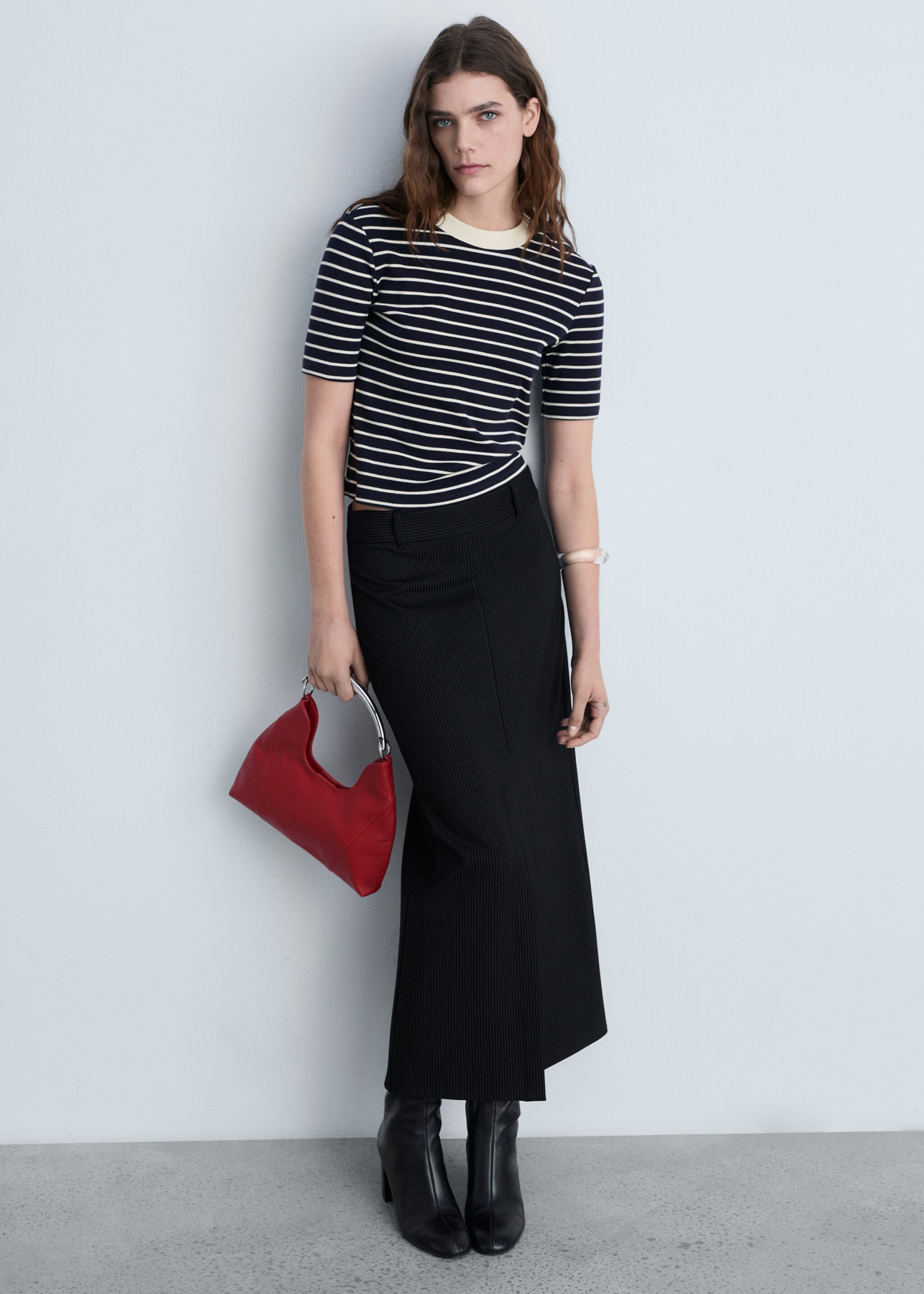 Striped cotton T-shirt - General plane, Dark Navy. Ref: 87074077-00.