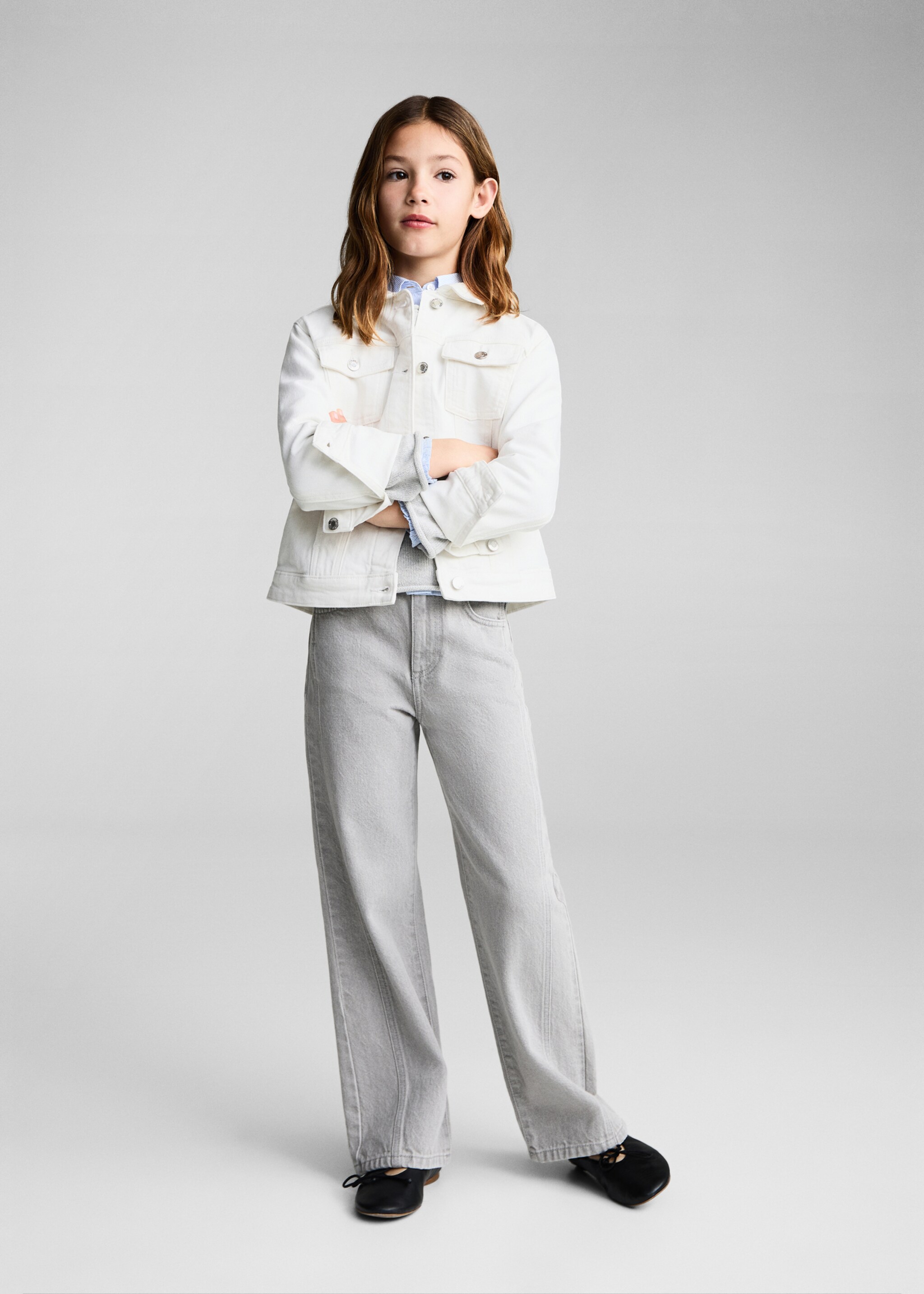 Denim jacket - General plane, White. Ref: 87074386-00.