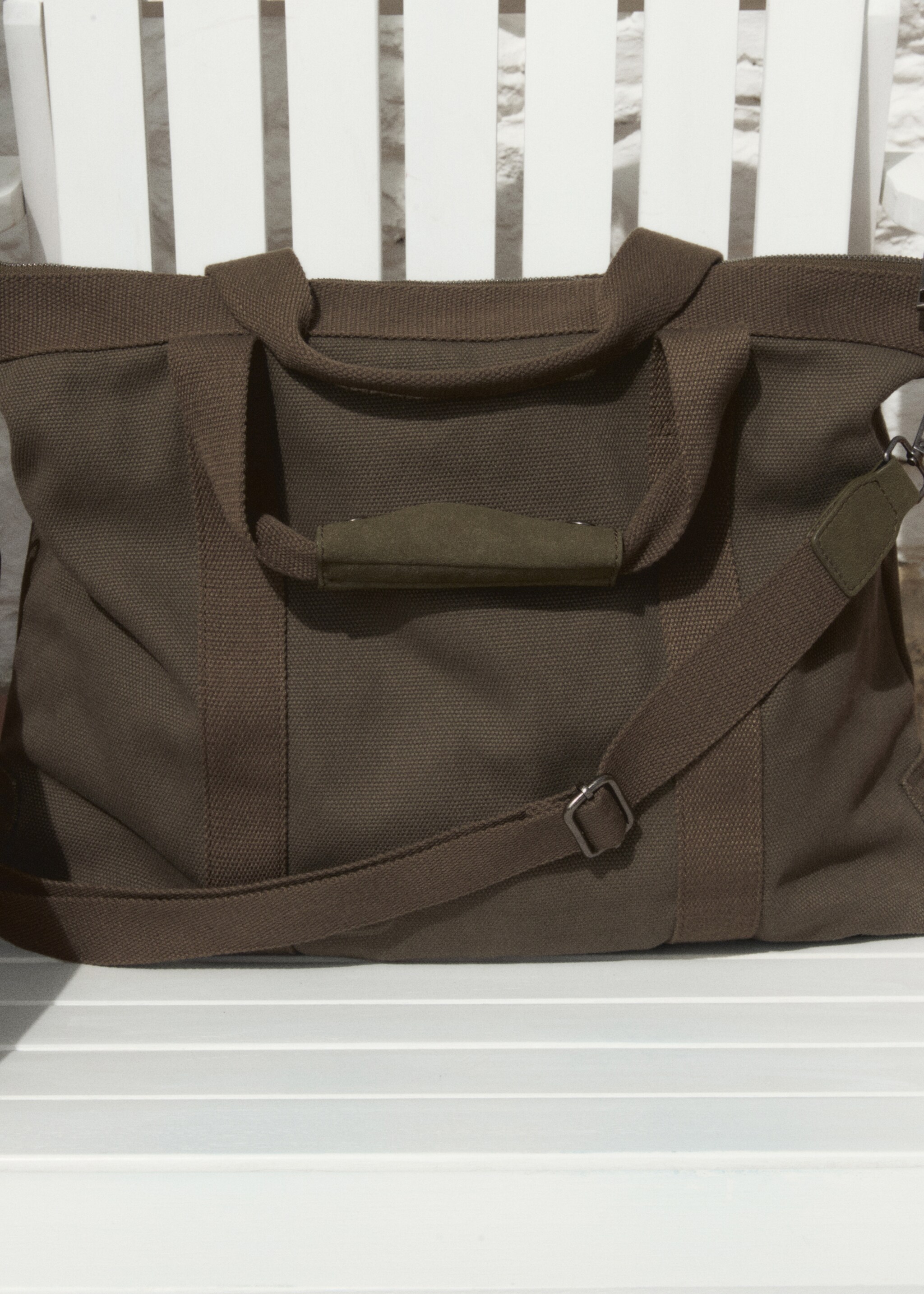 Bolso tote viaje - Plano general, Khaki. Ref: 87074405-00.