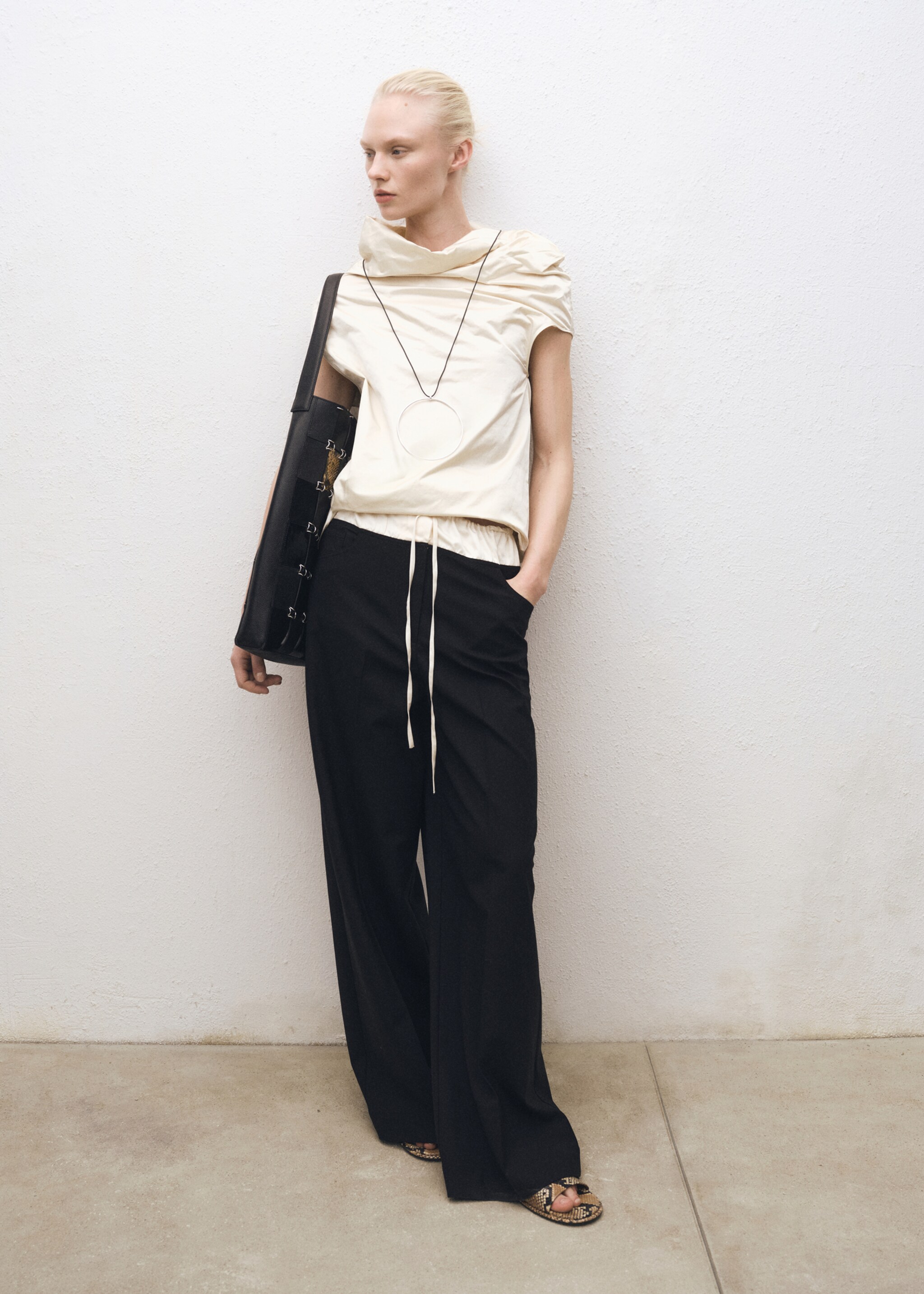 Kombinirane sportske hlače os mješavine vune - Opći prikaz, Crna. Ref: 87074423-00.