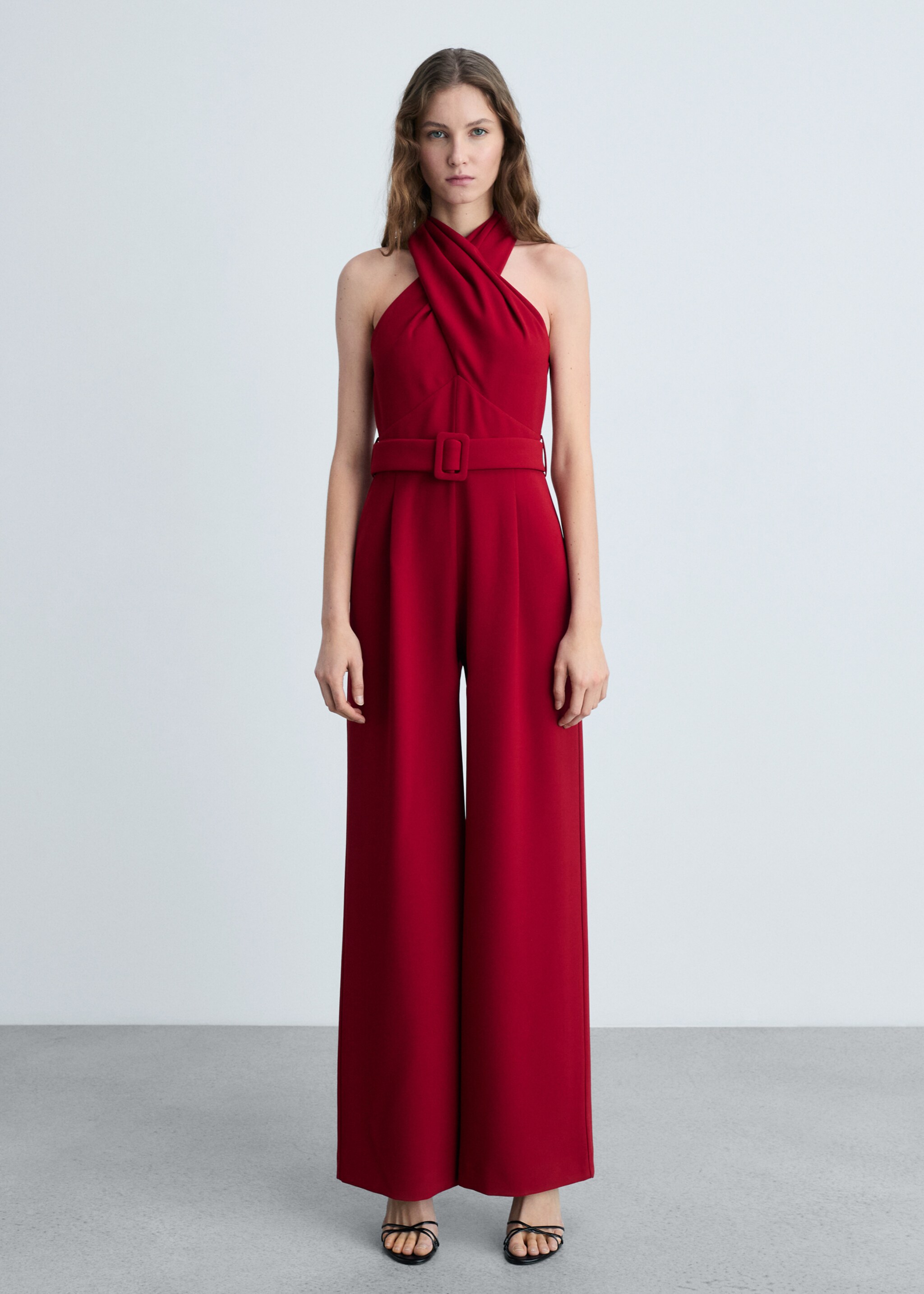 Belt wrap jumpsuit - General plane, Wine. Ref: 87074812-00.