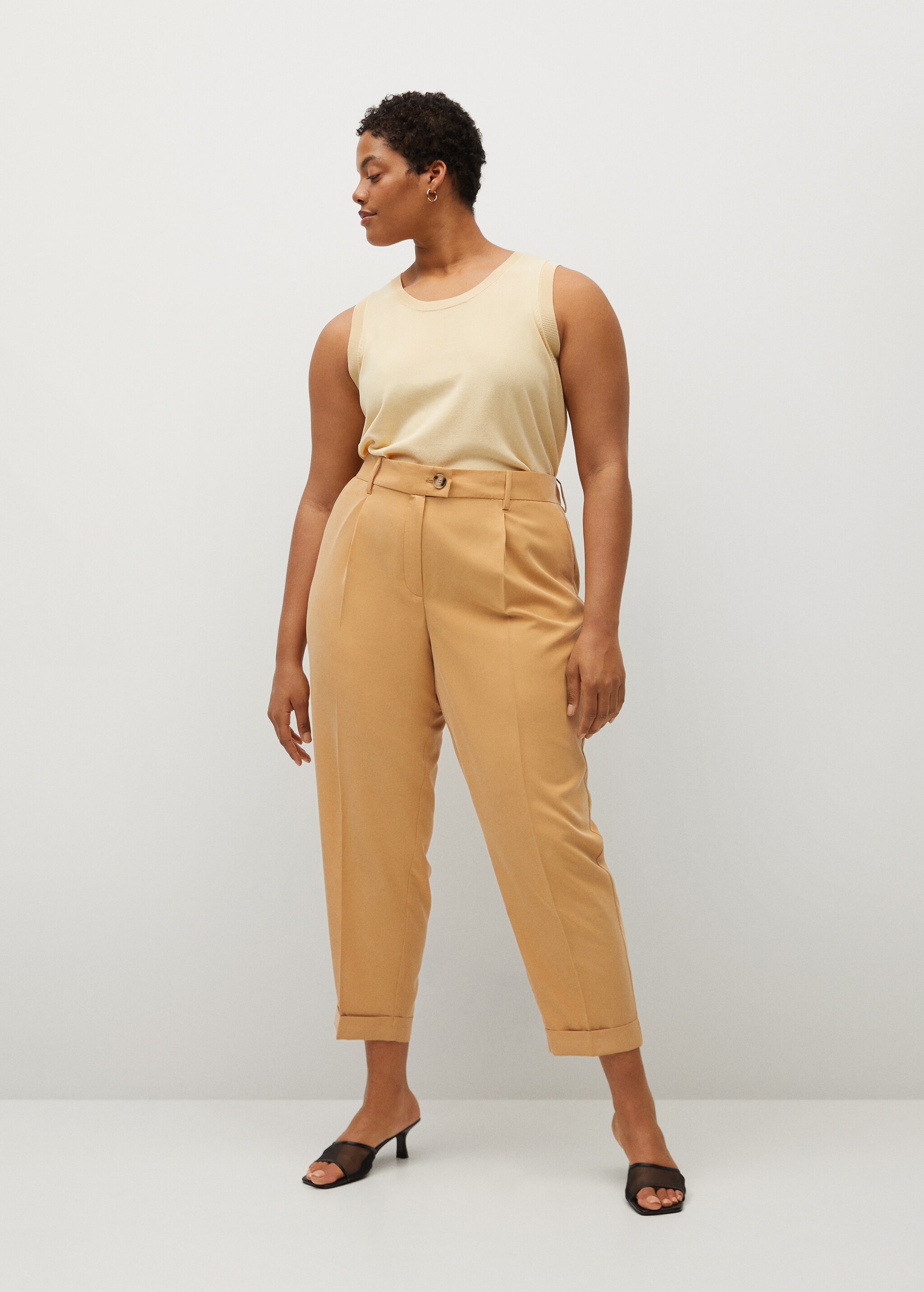 Straight-fit pleated trousers - General plane
