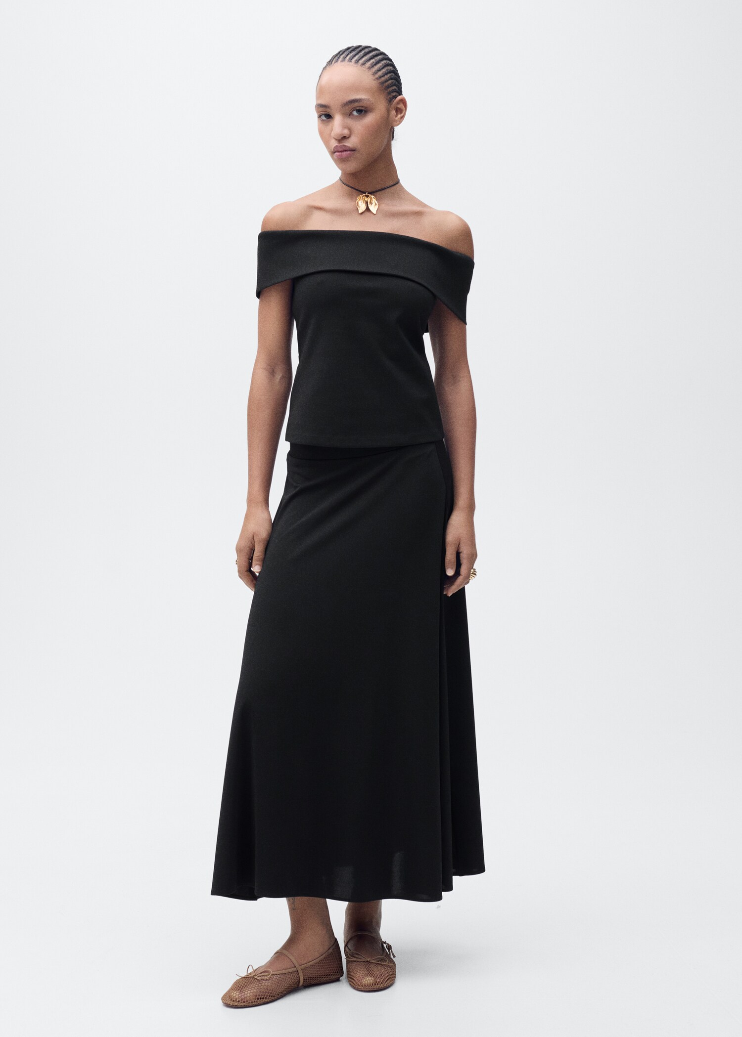 Flared knitted skirt - General plane