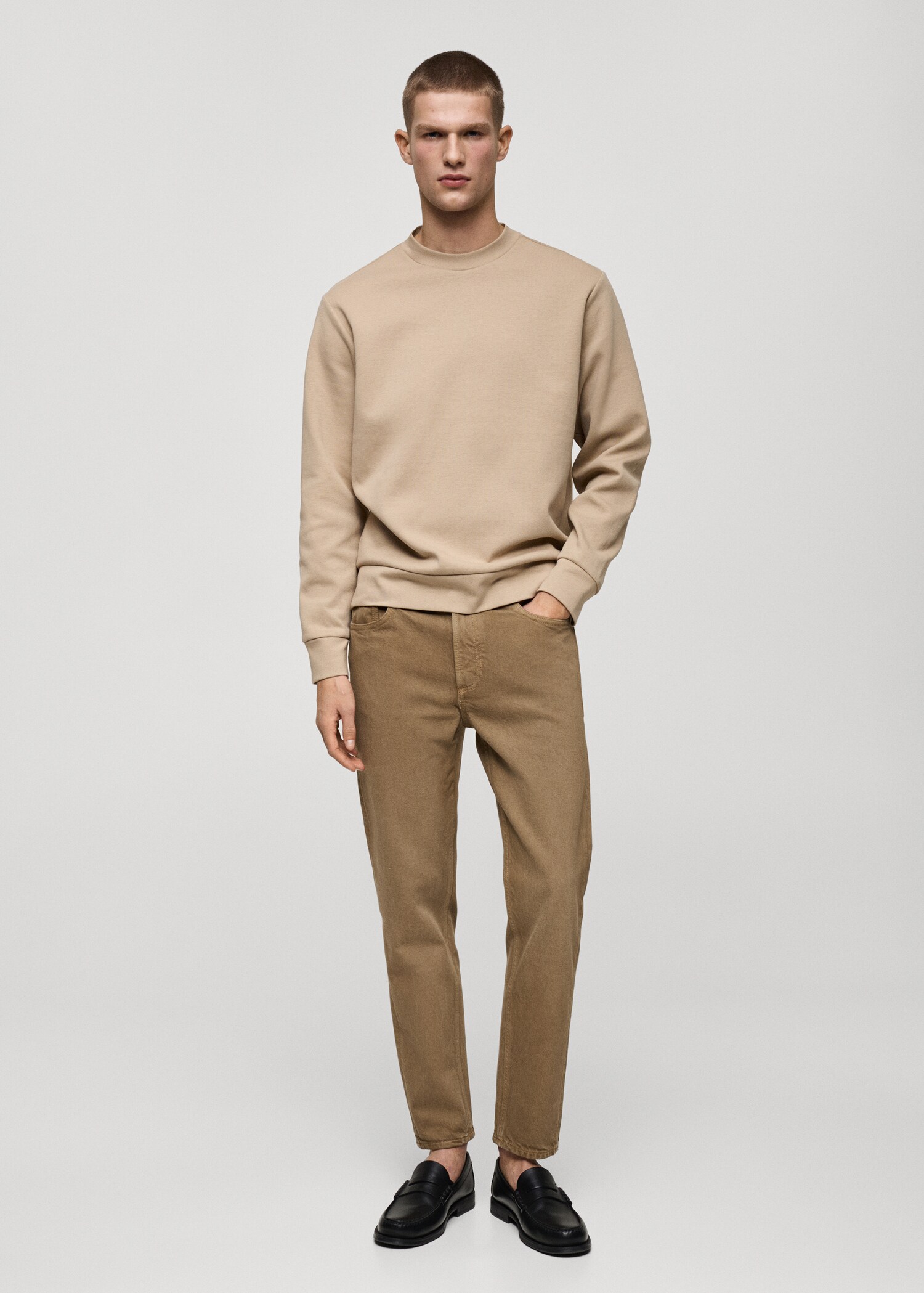 Ben tapered cropped jeans - General plane