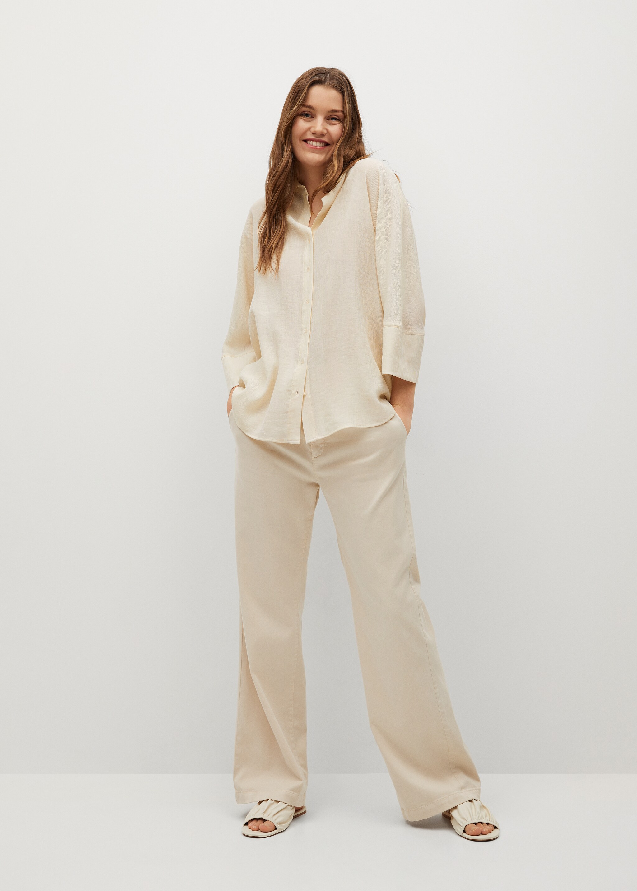 Camisa oversize textura - Plano general
