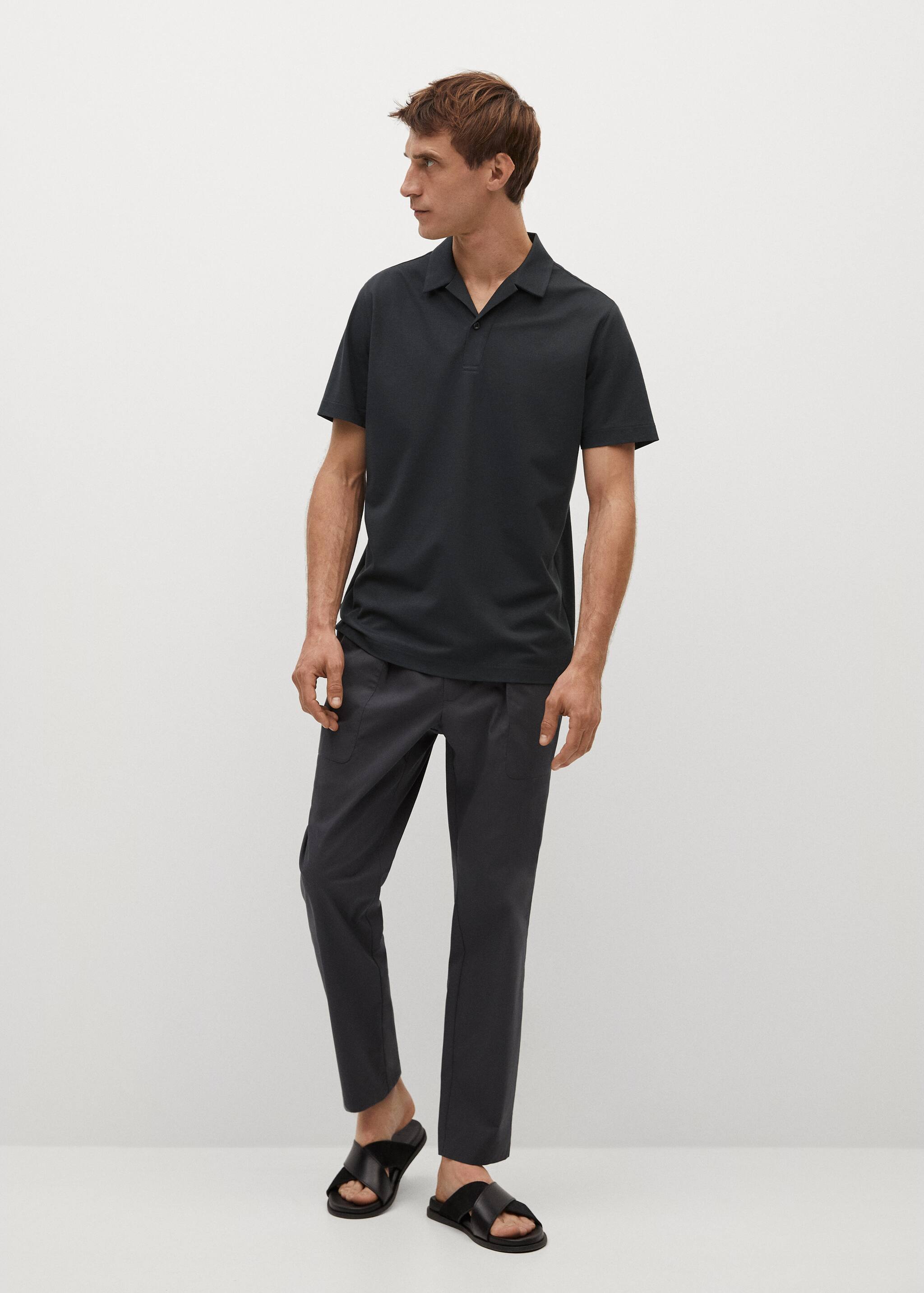 Thermoregulating polo shirt with bowling collar  - General plane