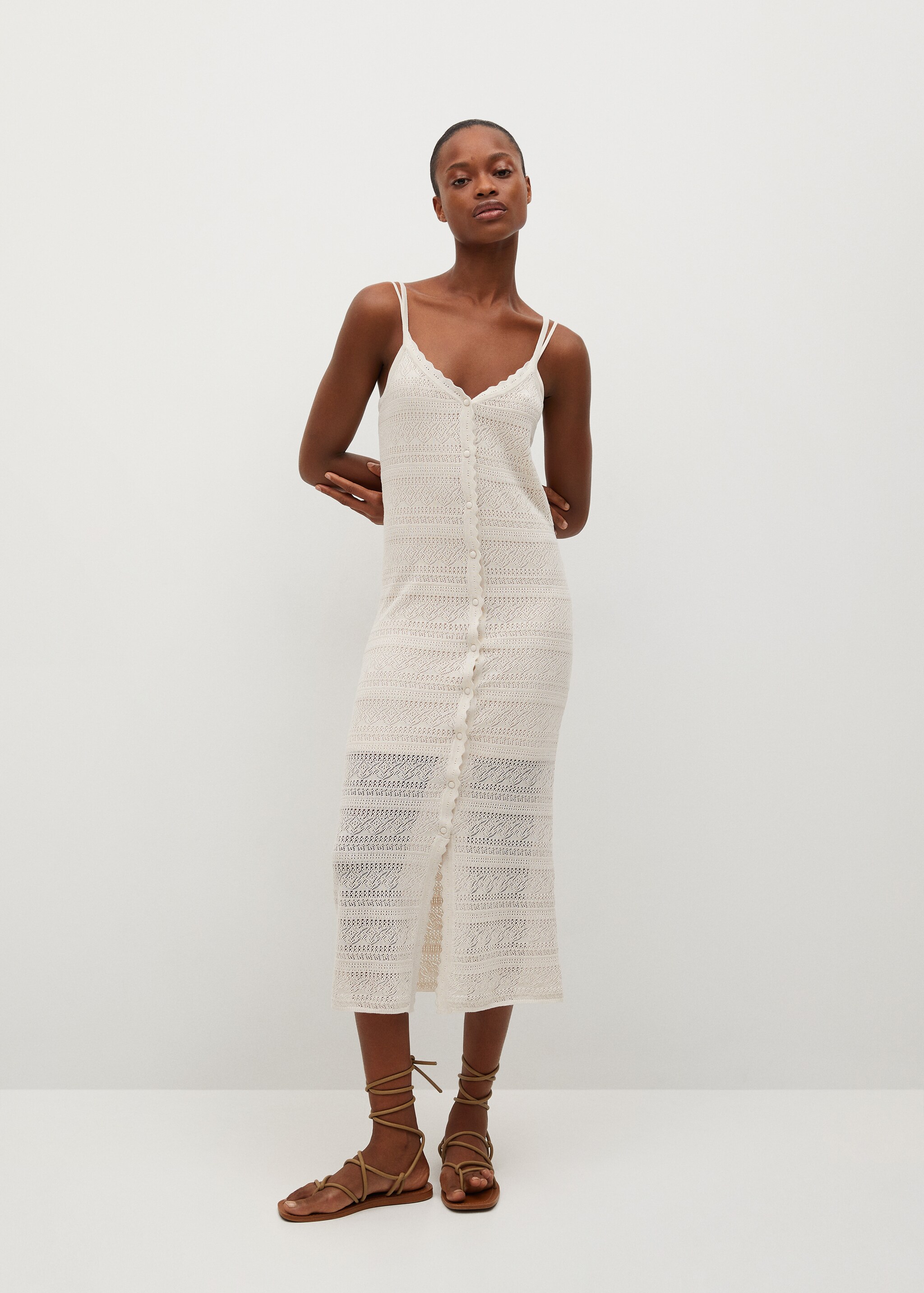 Häkelkleid mit Knöpfen - Allgemeine Ansicht