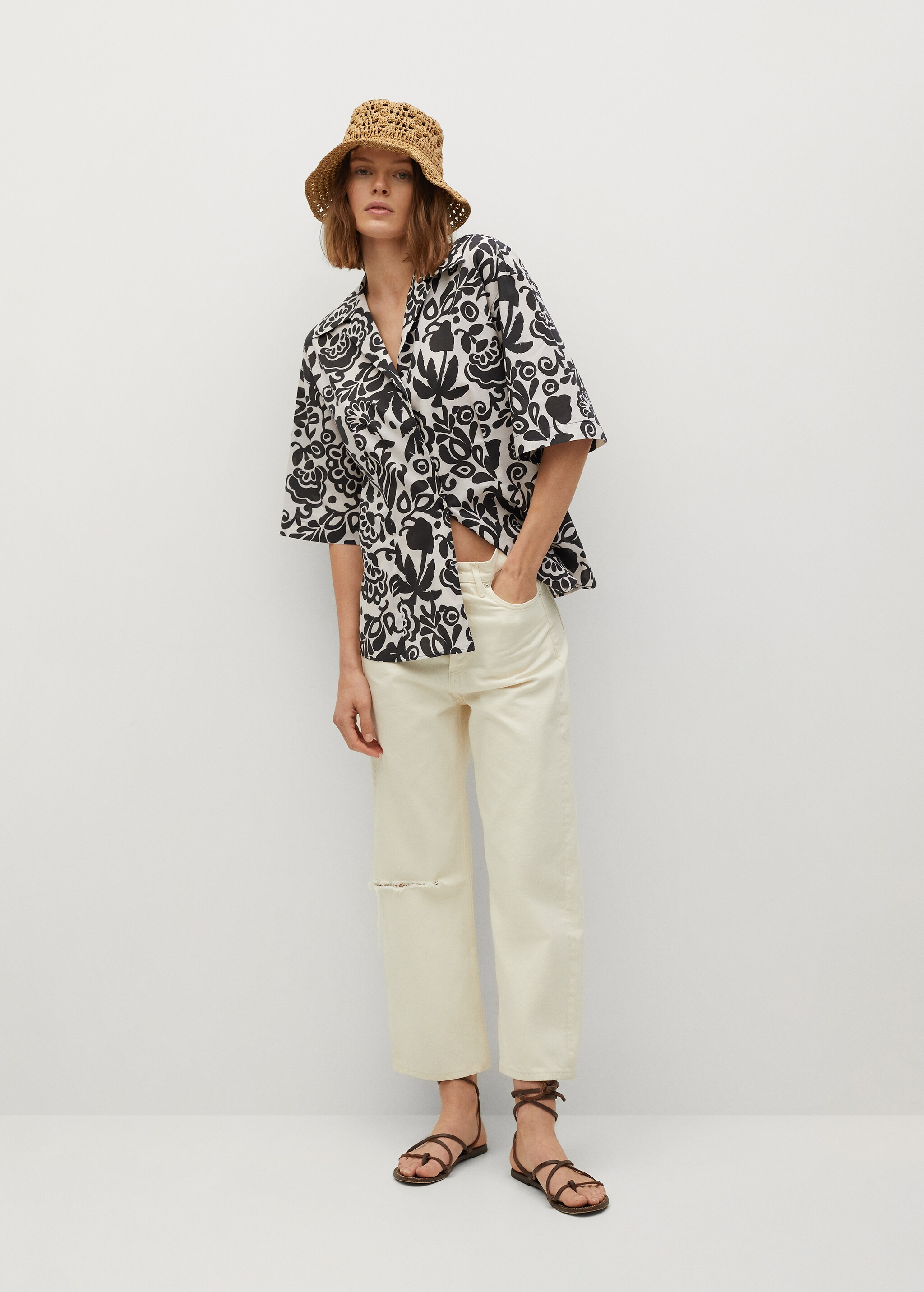 Printed cotton shirt - General plane