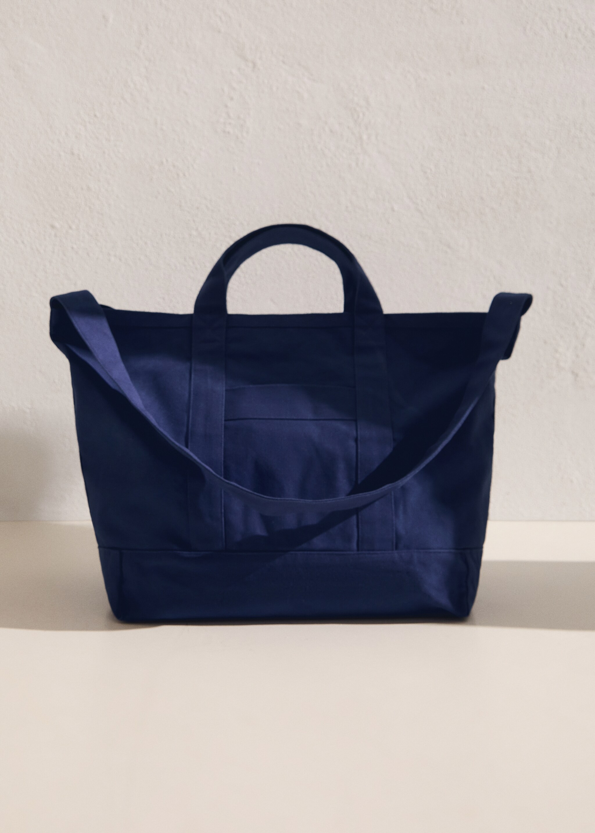 Plain cotton beach bag - General plane, Navy. Ref: 87078647-00.