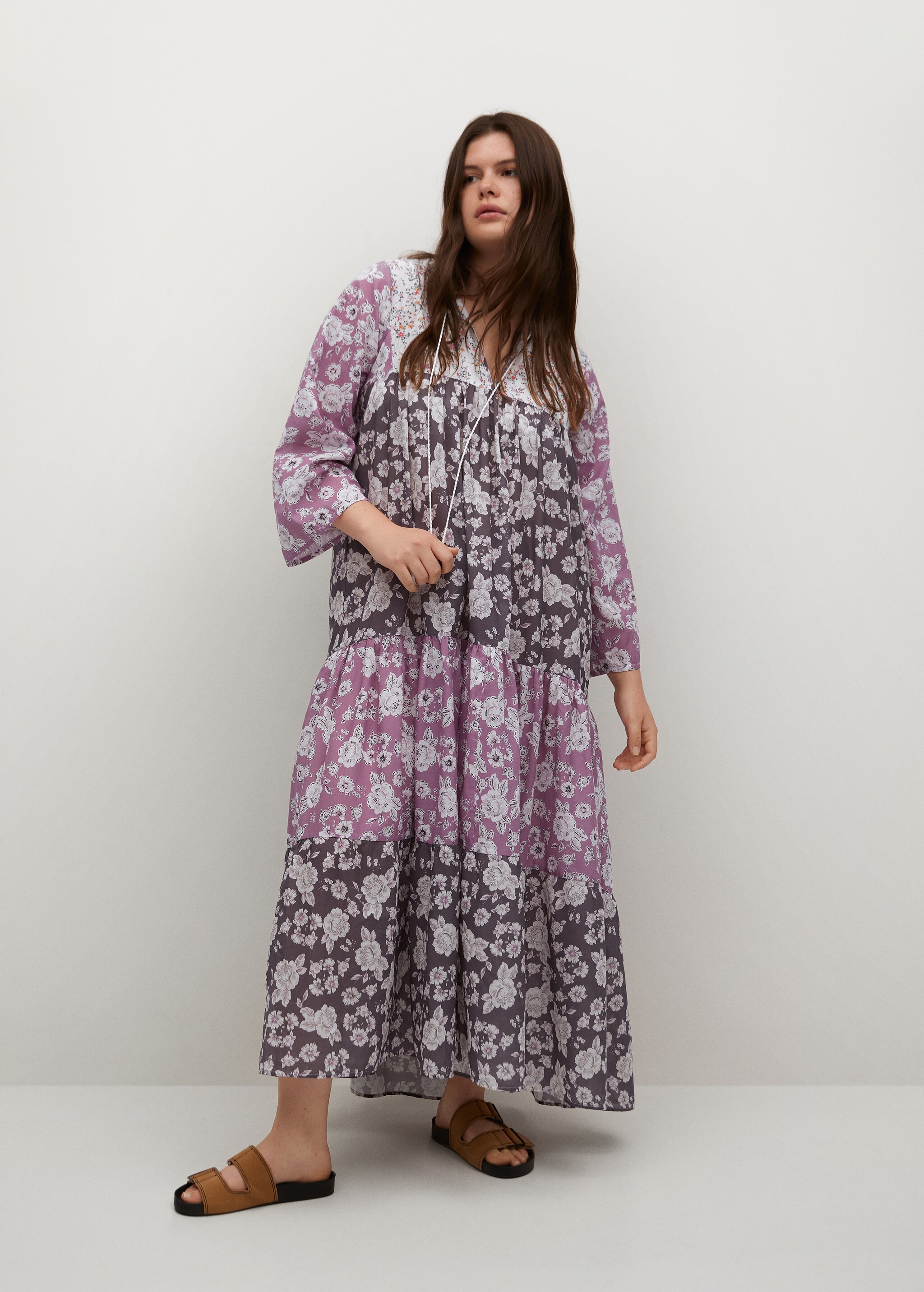 Vestido estampado flores - Plano general