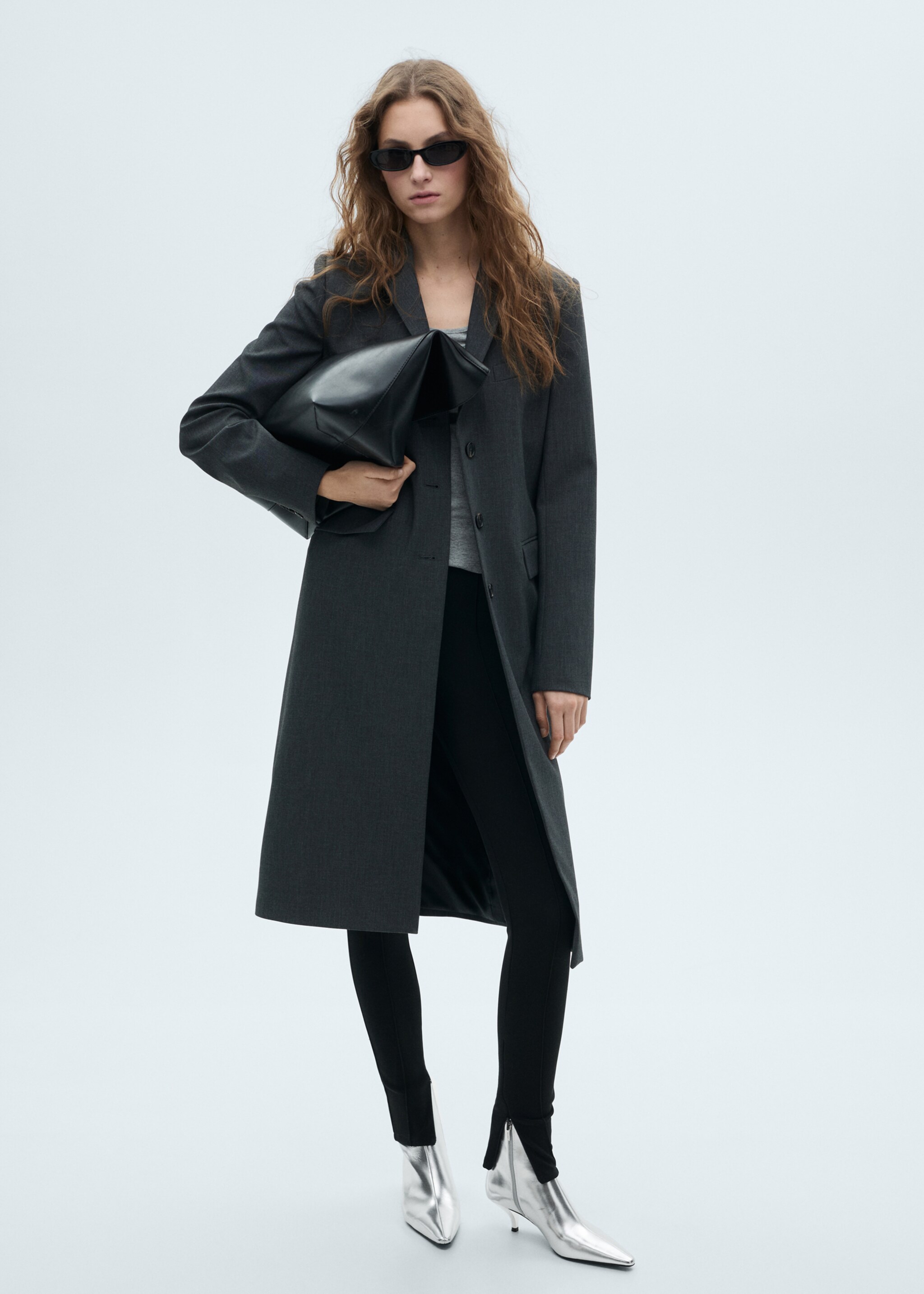 Enkellaars met metallic neus - Overzichtstekening, Zilver. Ref: 87080418-00.