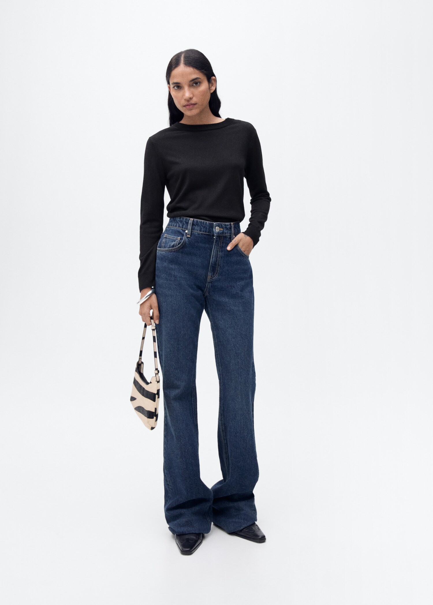 Jersei barreja llana coll rodó - Pla general