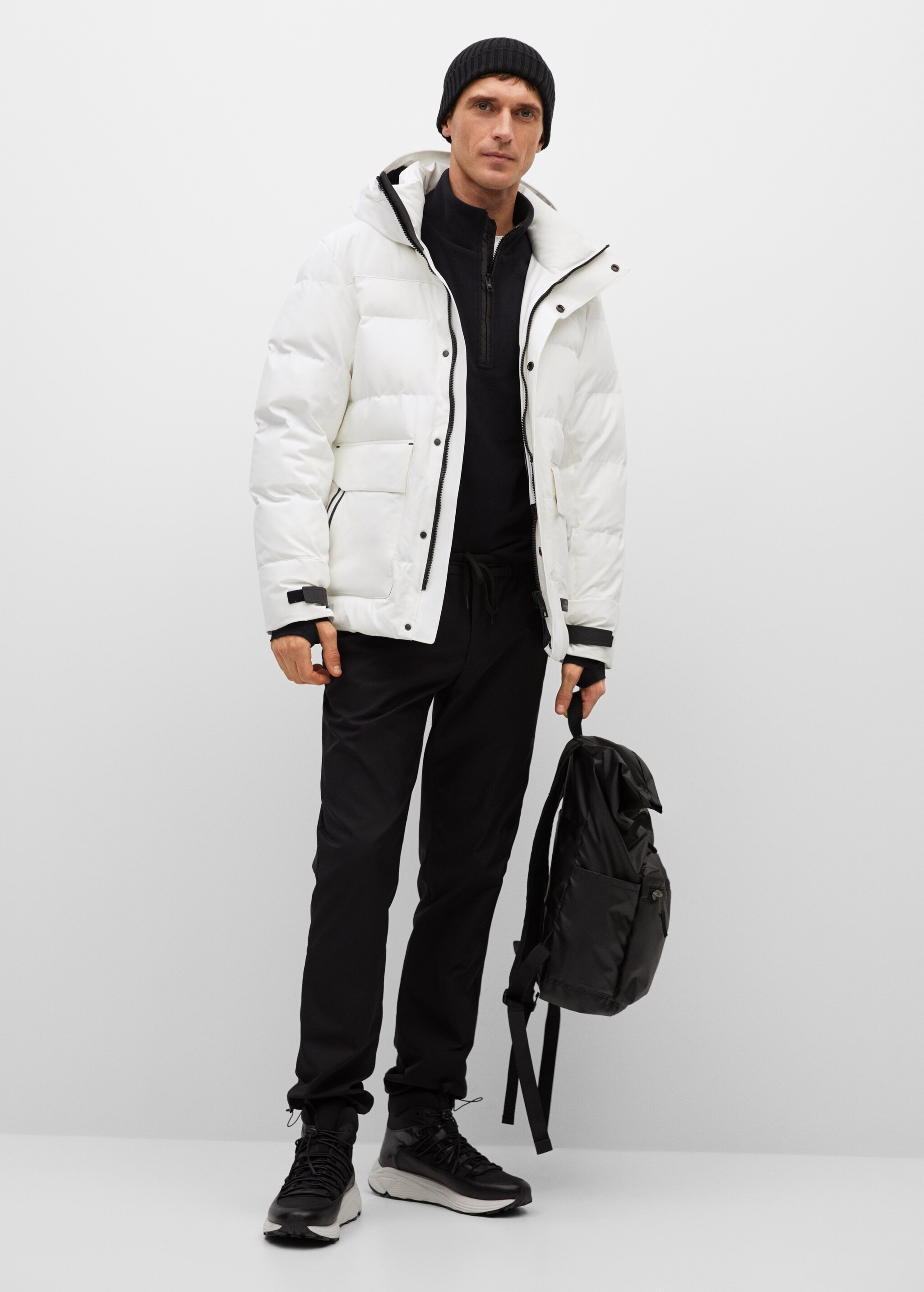 Anorak acolchado tejido técnico - Plano general
