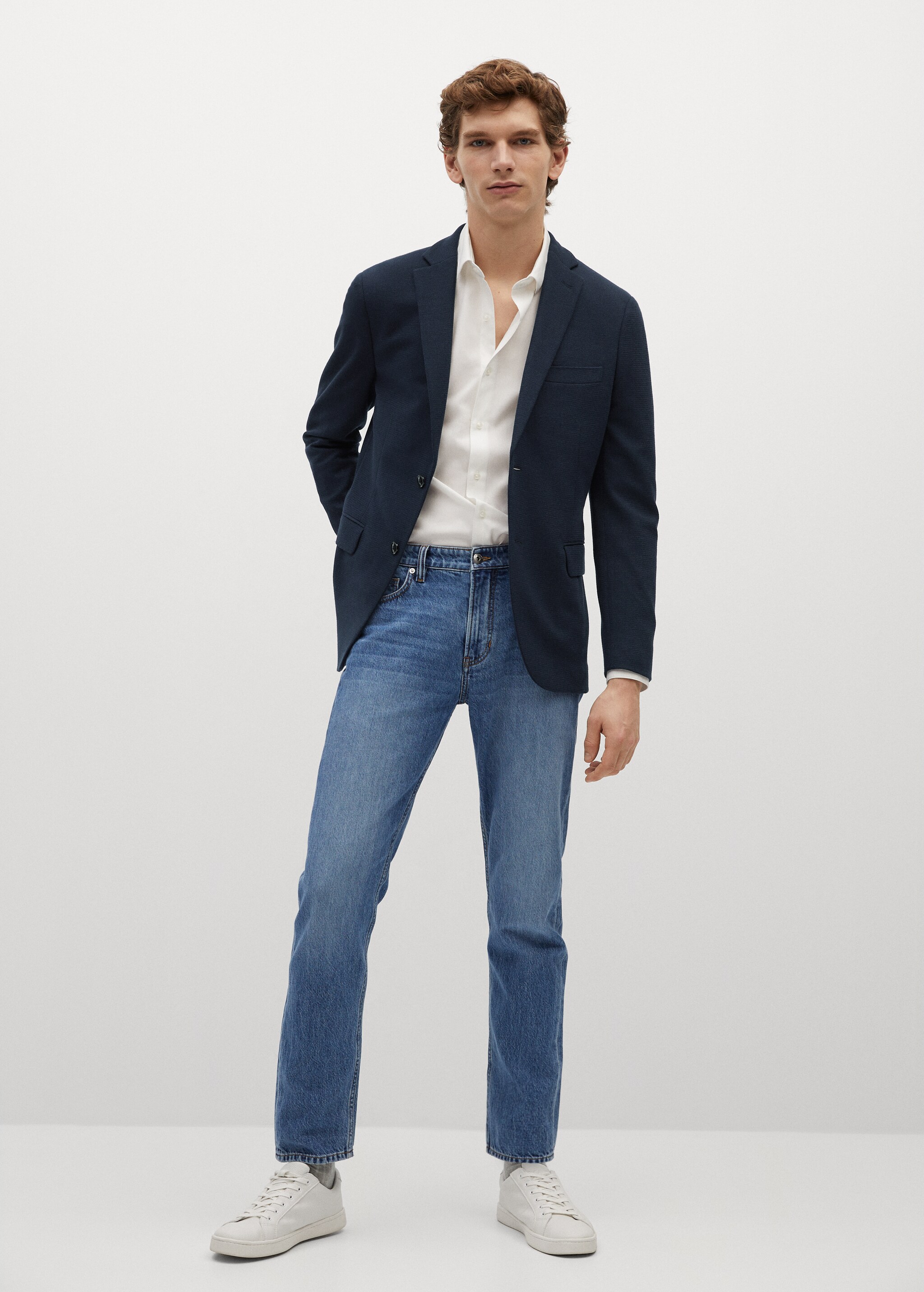 Sako slim fit se strukturou - Celkový náhled