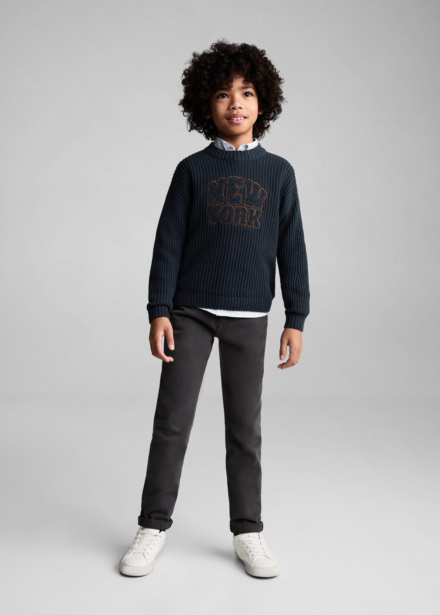 Straight cotton jeans - General plane