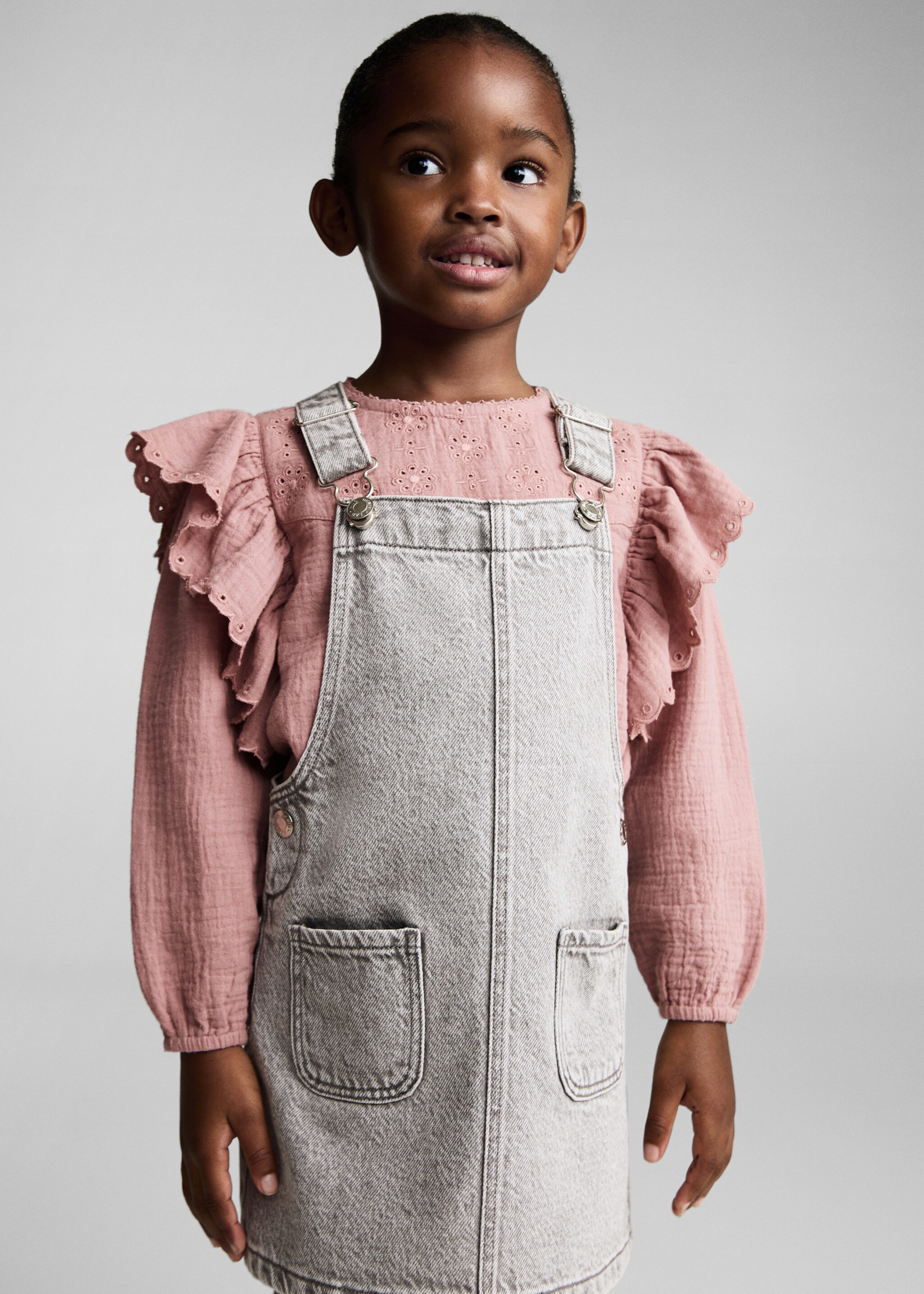 Brusa brodat anglès - Pla general, Rosa. Ref: 87080633-00.