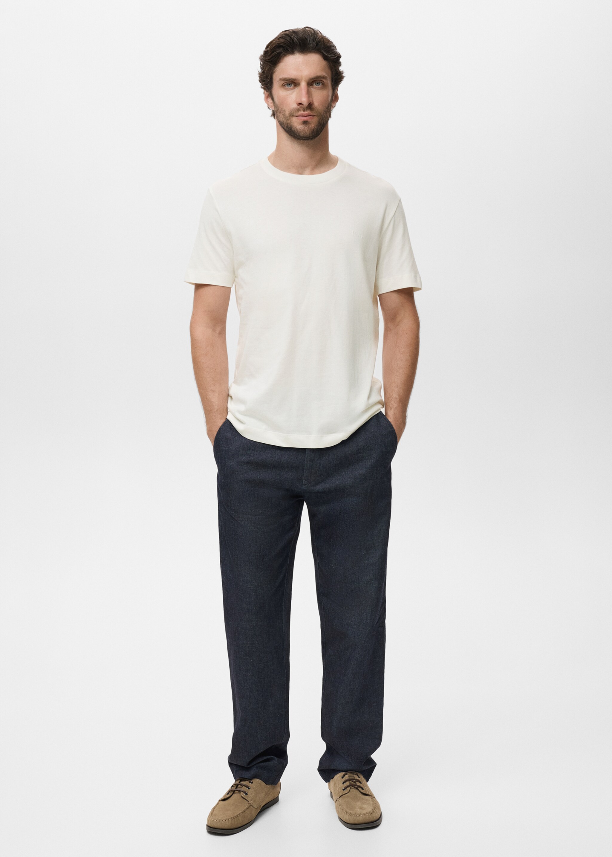 Tričko ze 100% bavlny - Celkový náhled, Bílá. Ref: 87080655-00.