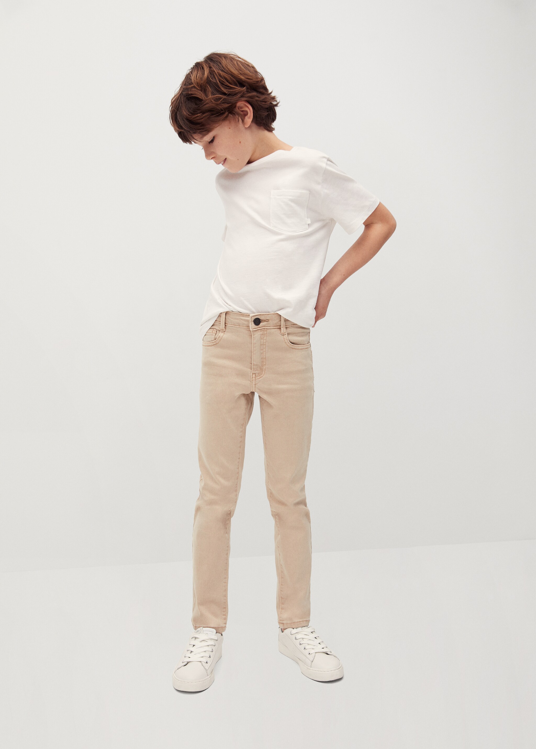 Bavlněné kalhoty slim fit - Celkový náhled