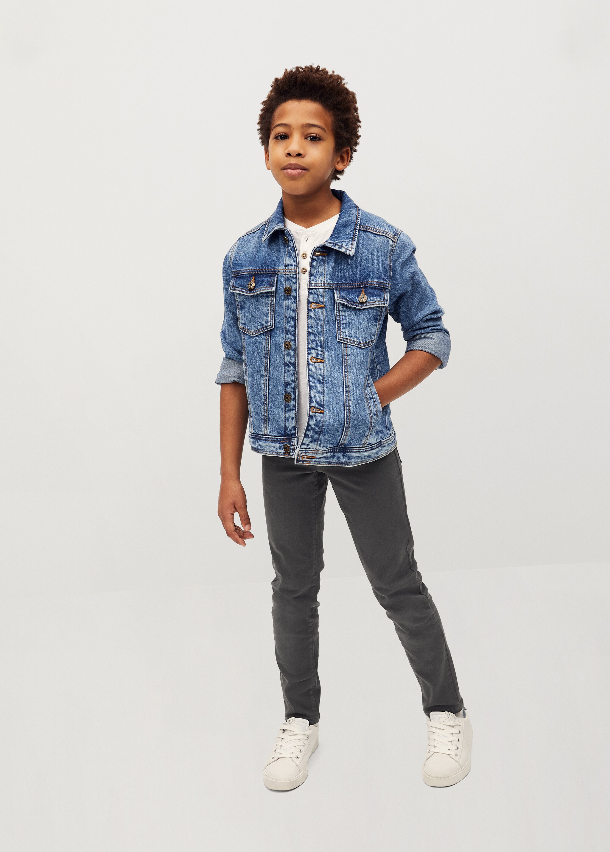 Bavlněné kalhoty slim fit - Celkový náhled