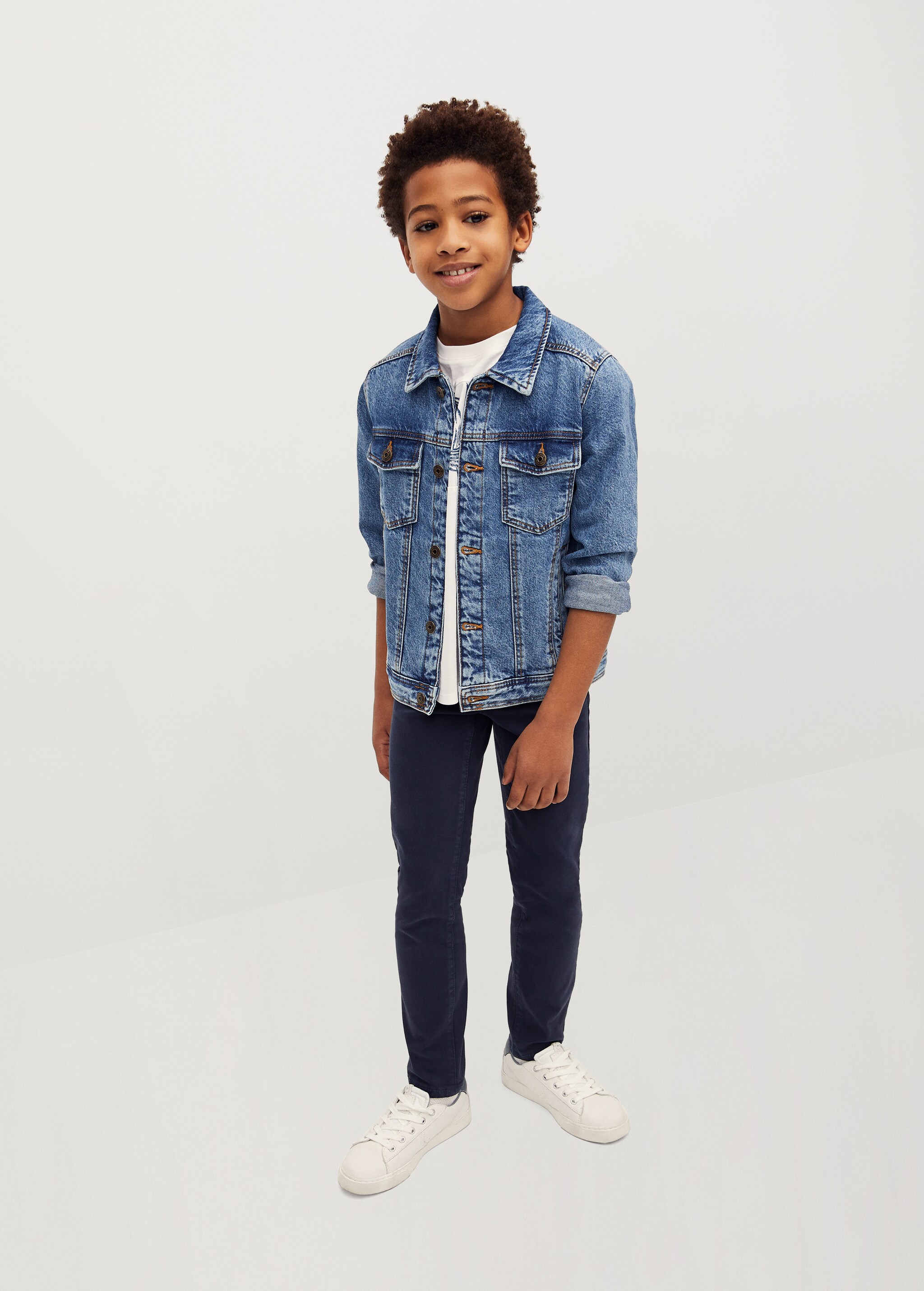 Bavlněné kalhoty slim fit - Celkový náhled