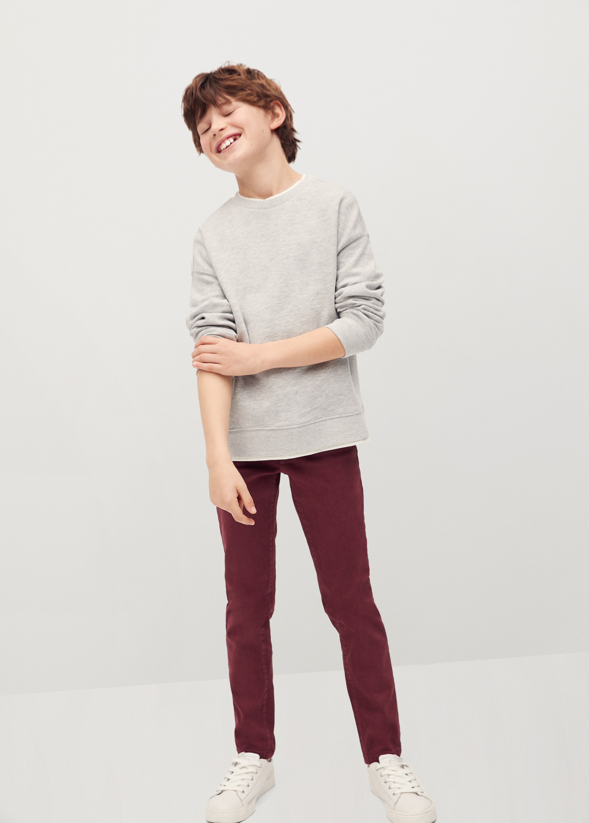 Bavlněné kalhoty slim fit - Celkový náhled