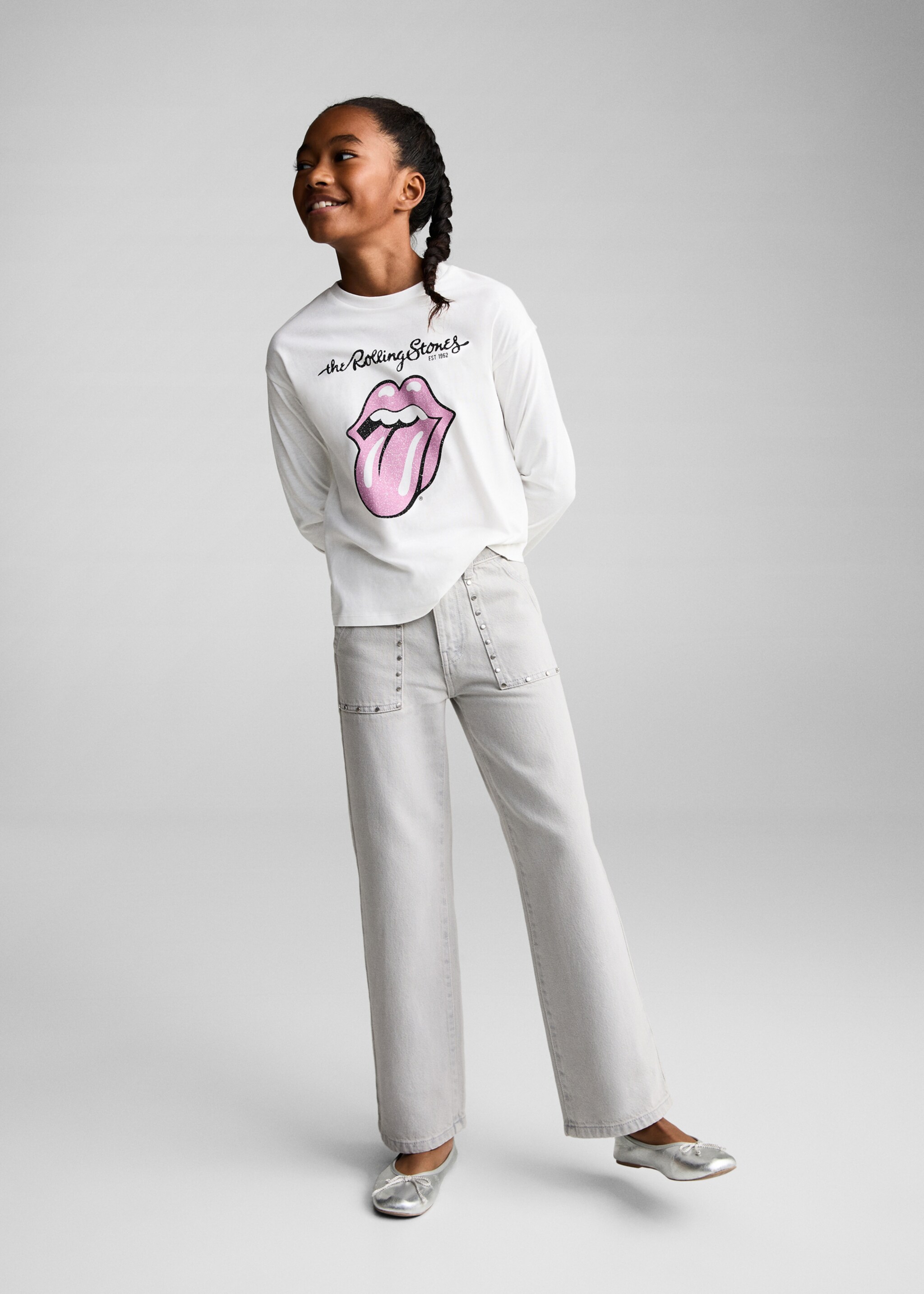 T-shirt The Rolling Stones - Allmän bild, Benvit. Ref: 87081045-00.