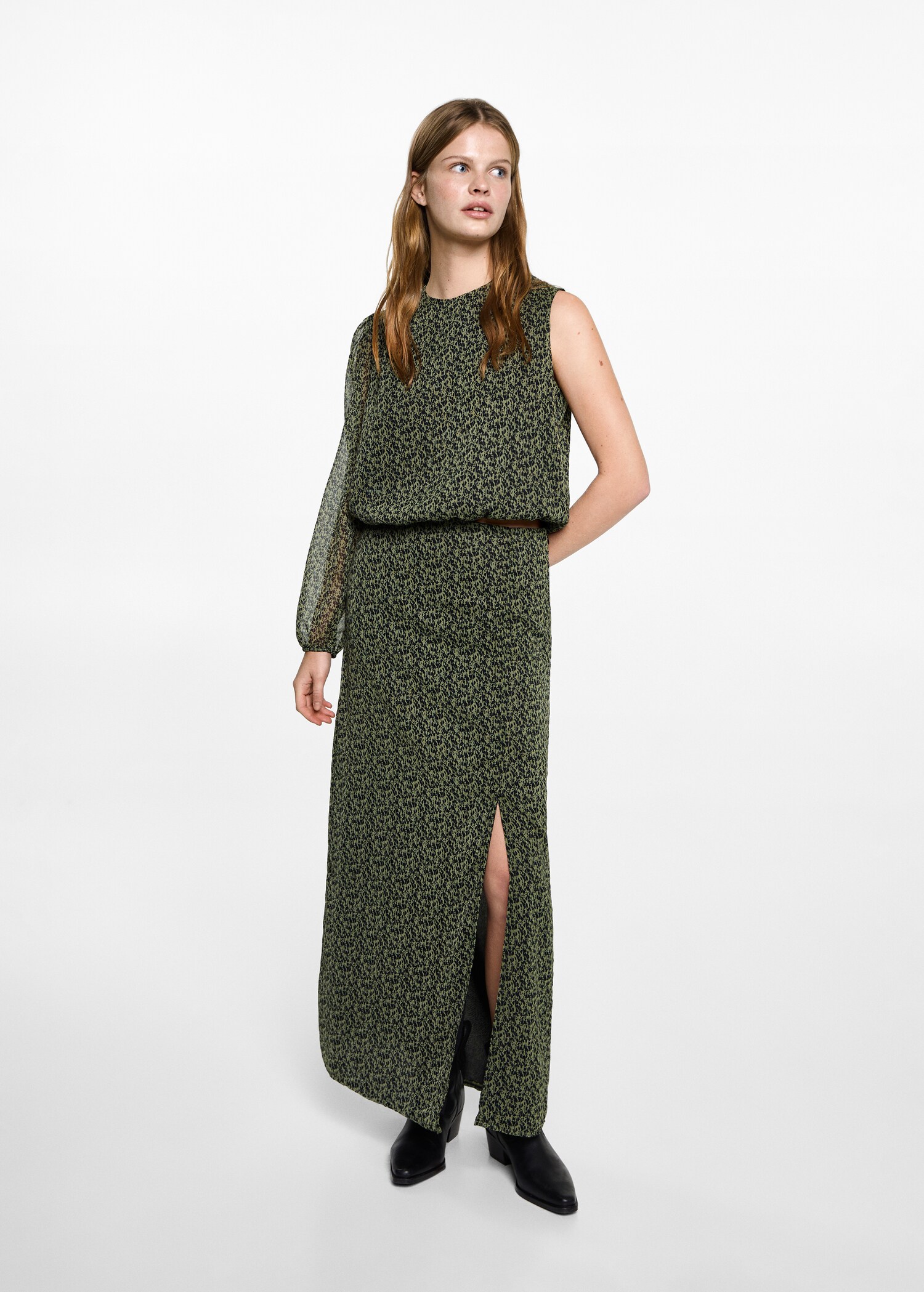 Printed long skirt - General plane