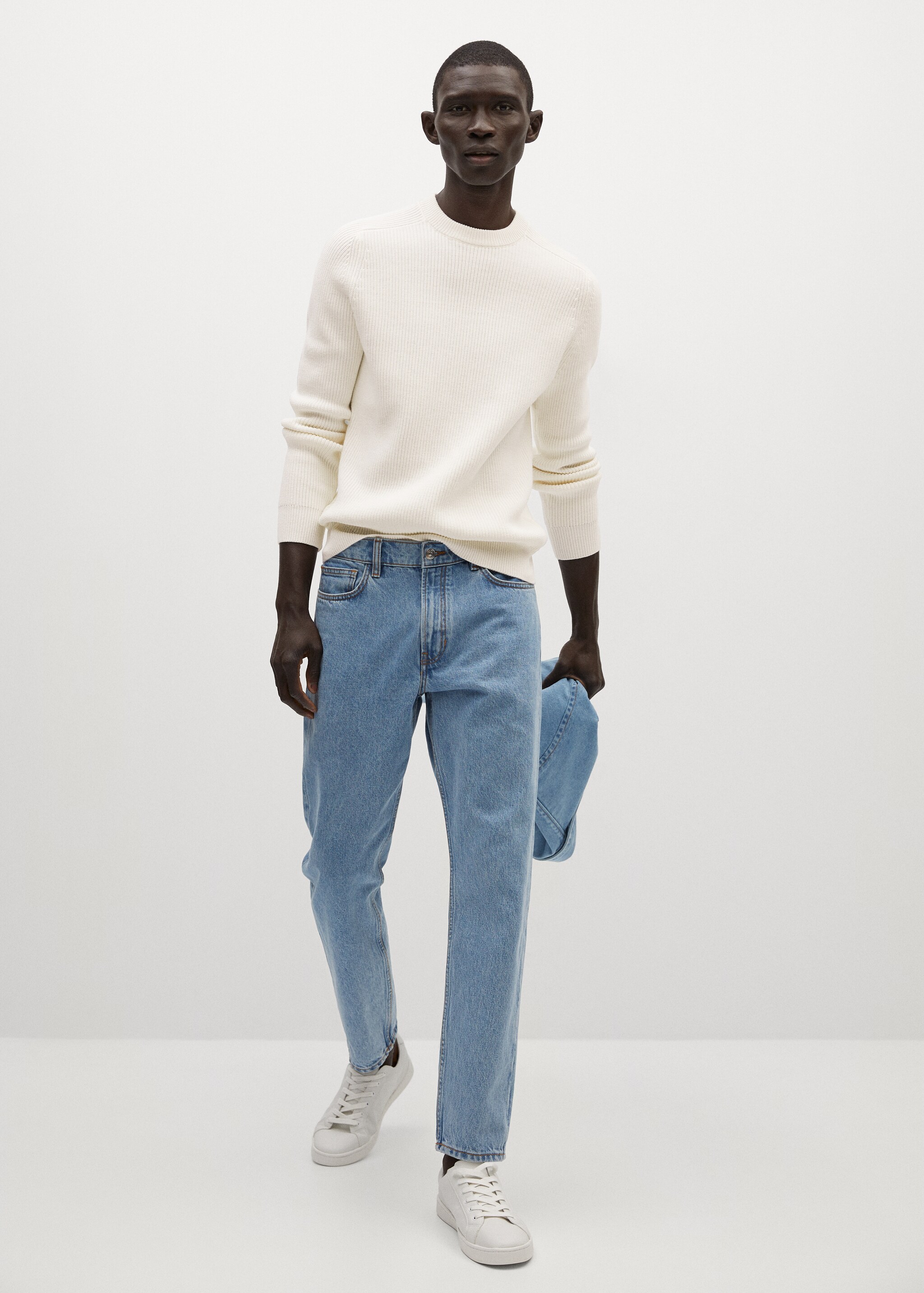 Structured cotton sweater - General plane