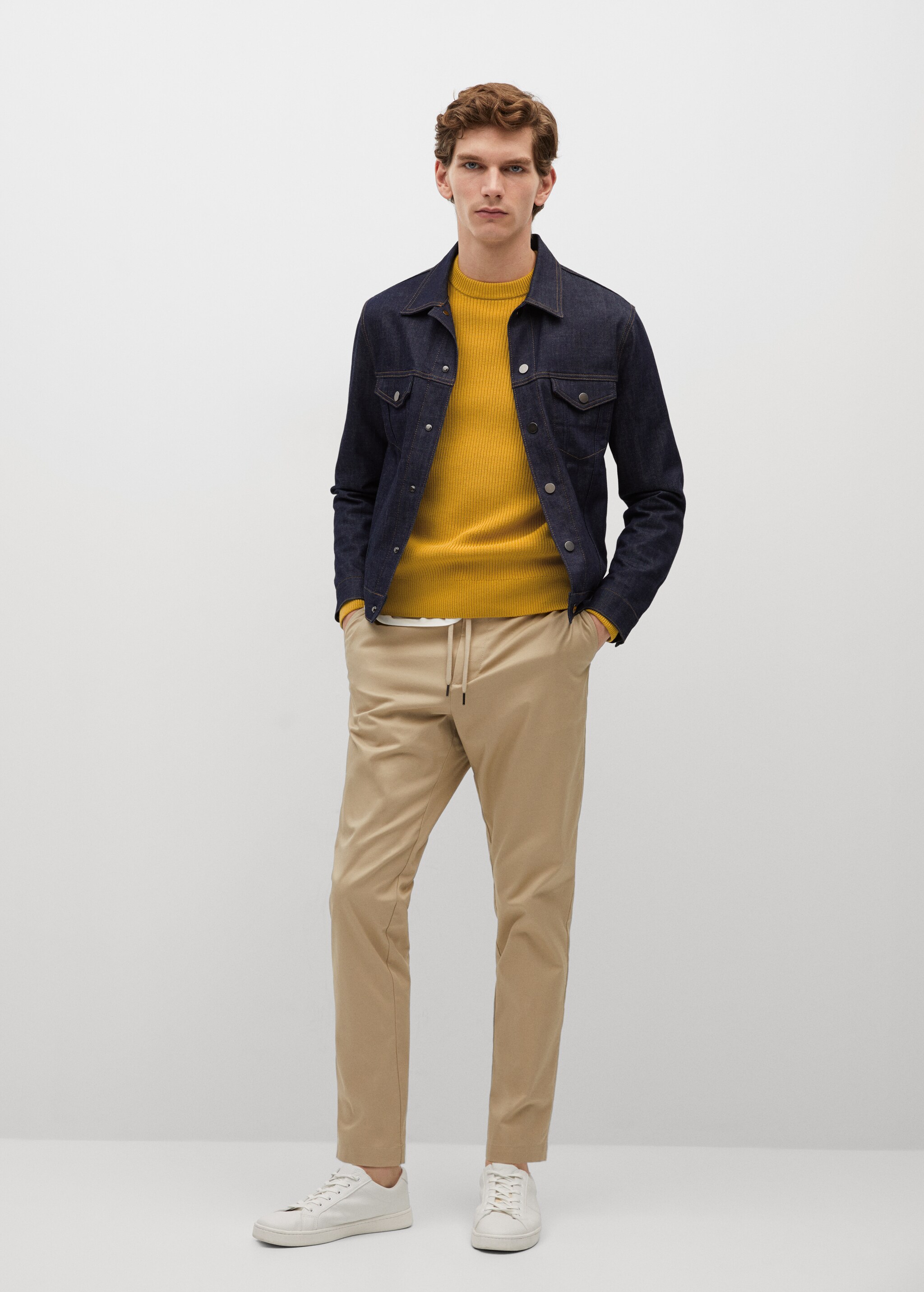 Structured cotton sweater - General plane