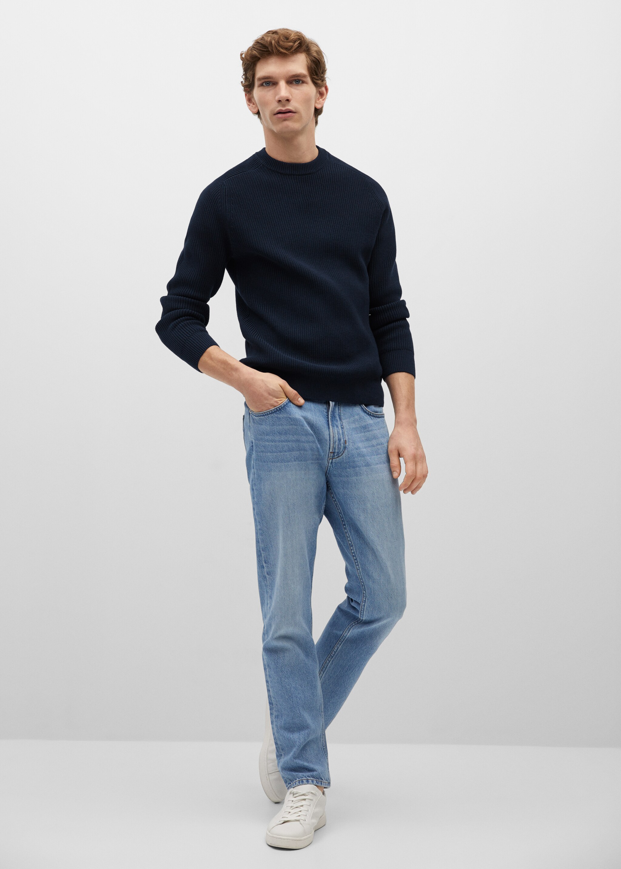 Structured cotton sweater - General plane