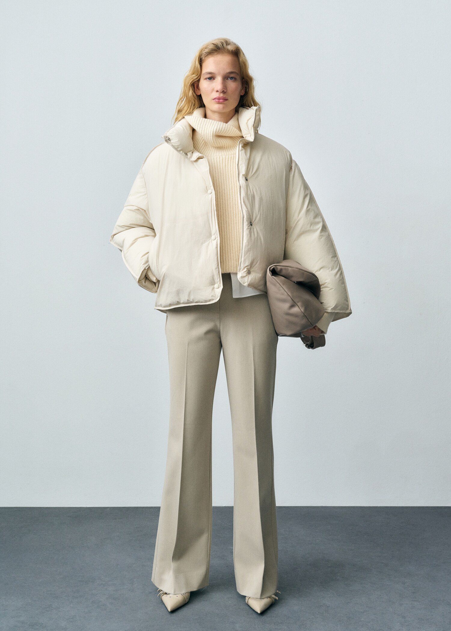 Anorak crop acolchado - Plano general