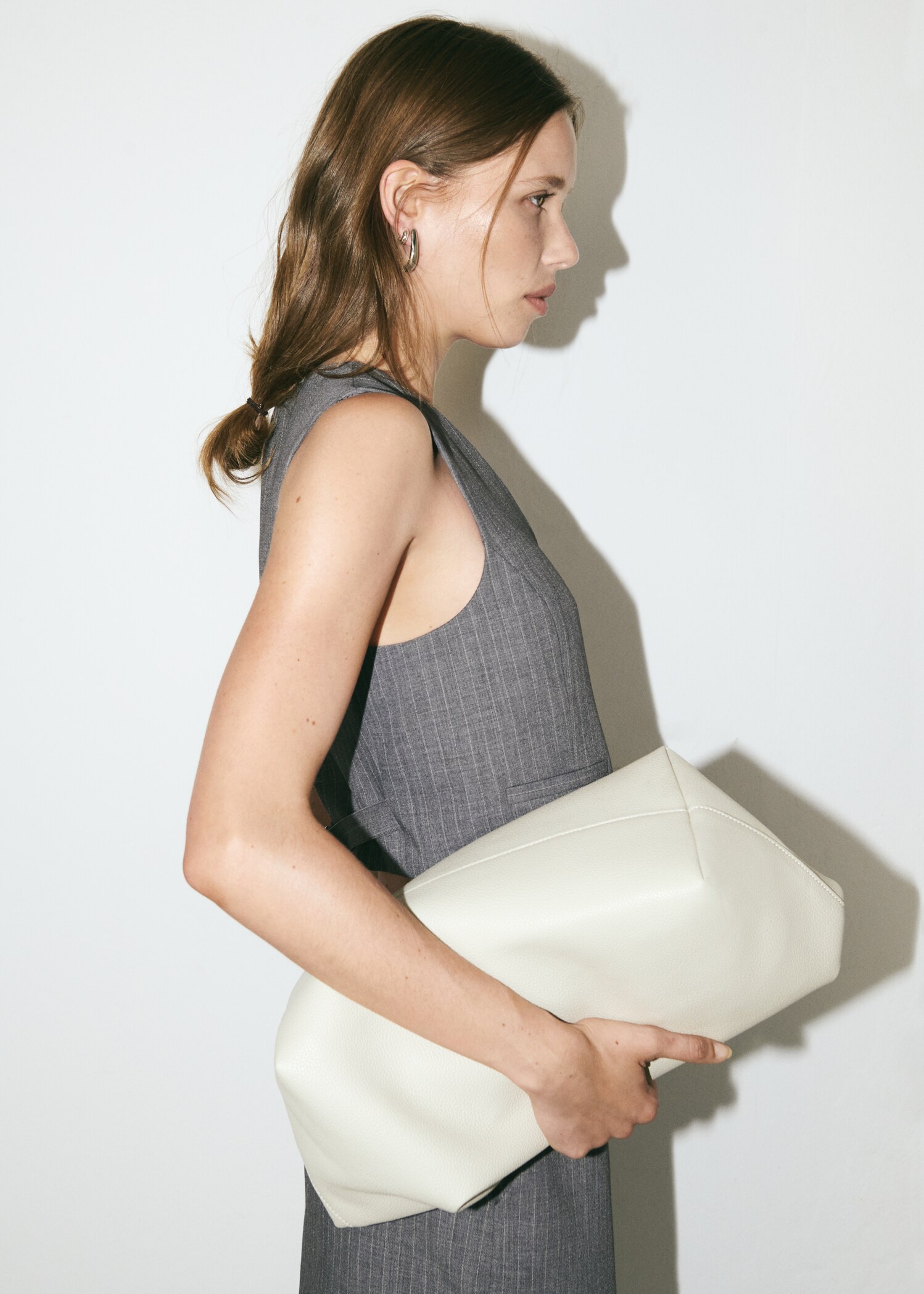 Pebbled effect shopper bag - General plane