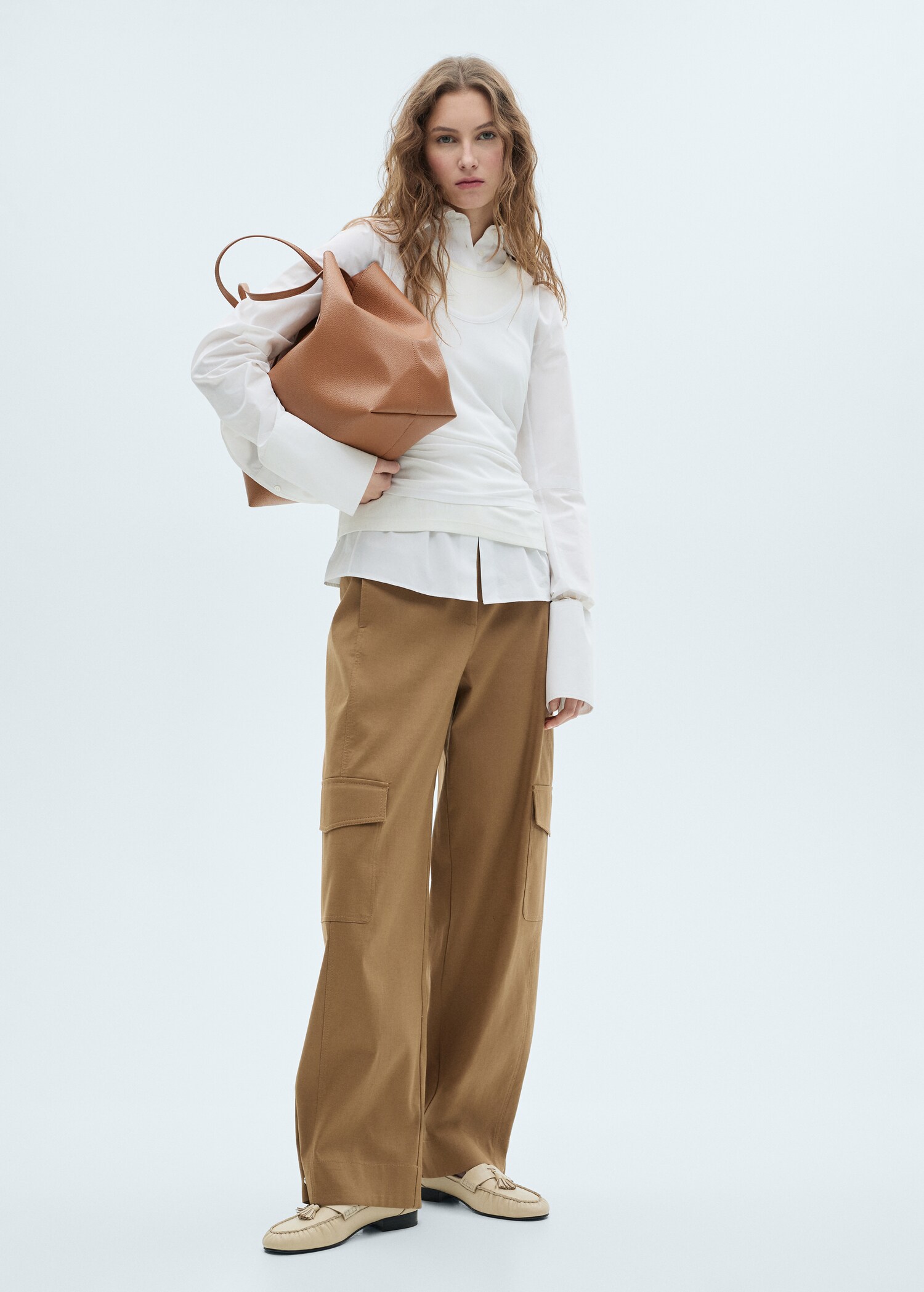 Pebbled effect shopper bag - General plane