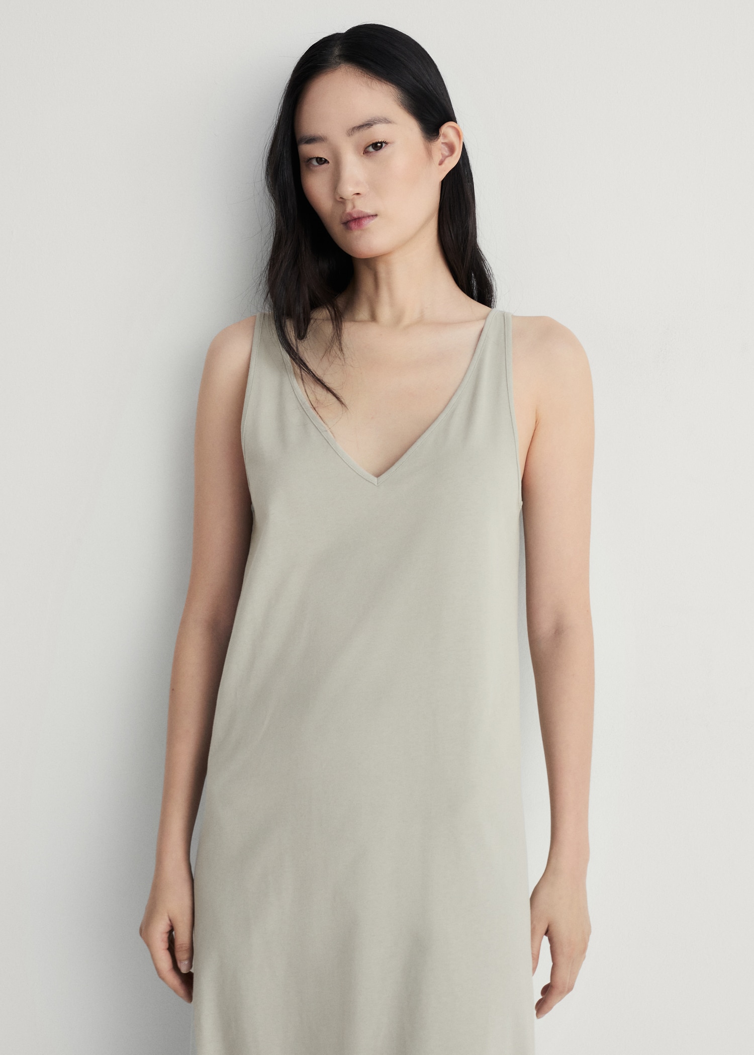 Cotton dress with soft finish - General plane