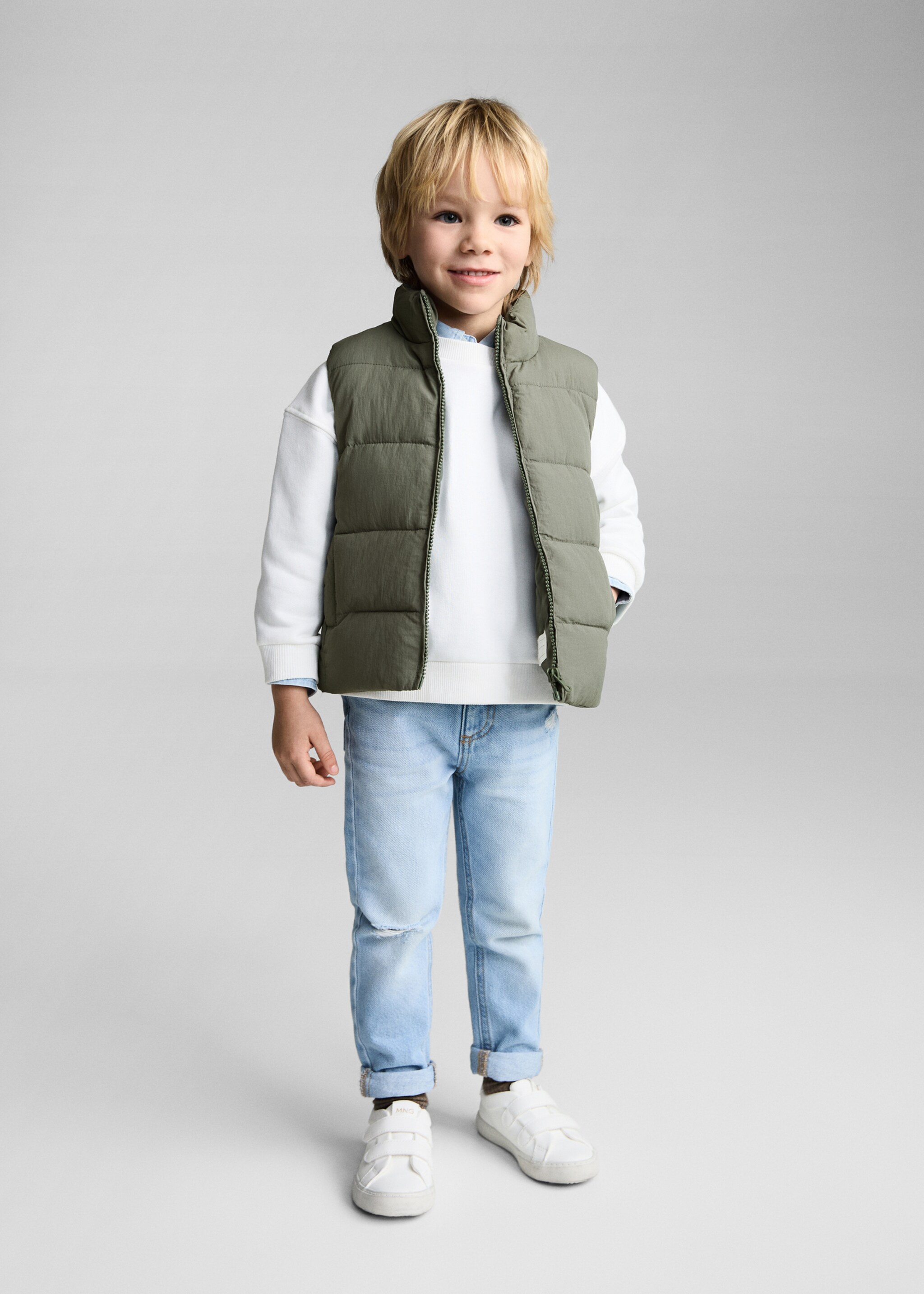 Quilted gilet - General plane, Green. Ref: 87083280-00.