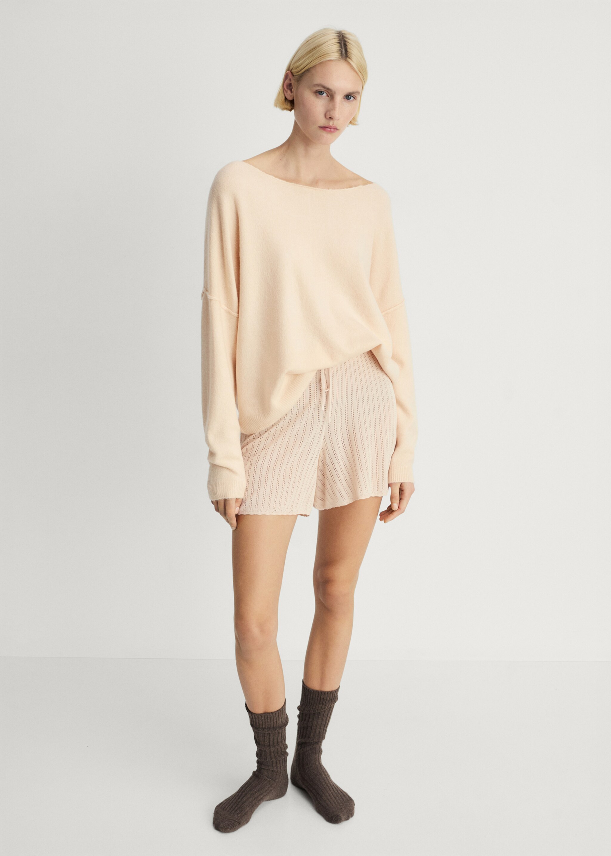 Pullover maglia oversize - Piano generale, Rosa chiaro. Ref: 87083286-00.