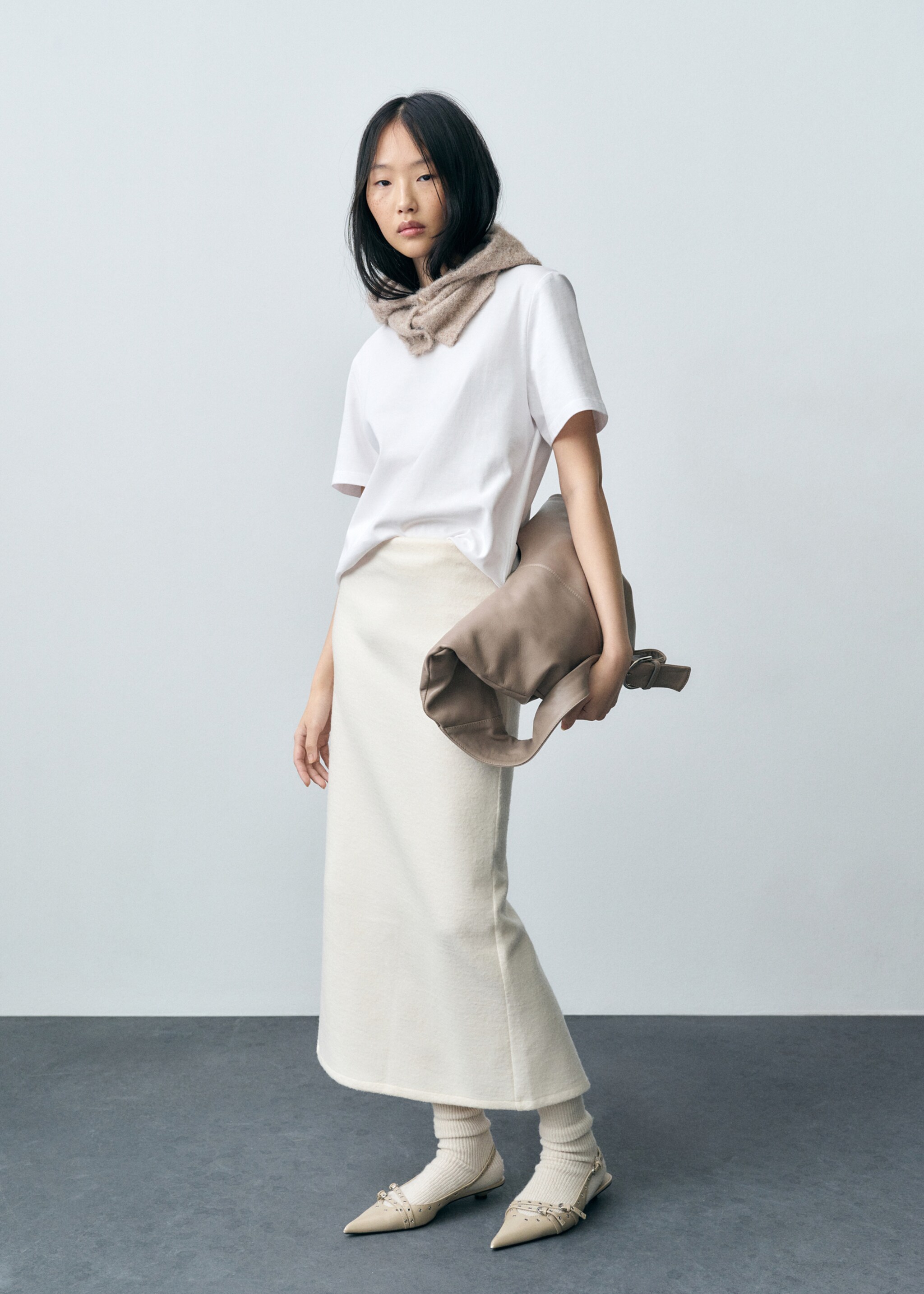 Camiseta algodón manga corta - Plano general, Blanco. Ref: 87083294-00.