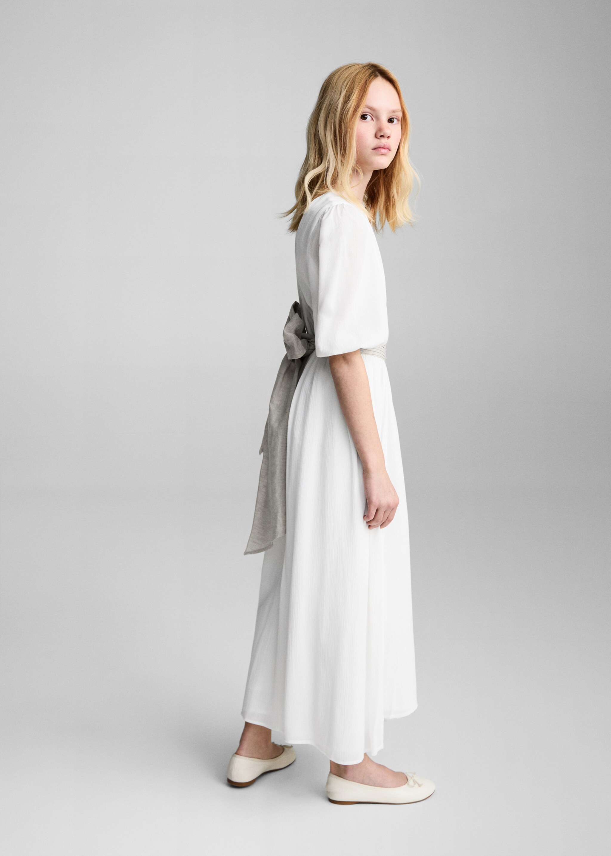 Bow long jumpsuit - General plane, White. Ref: 87083634-00.