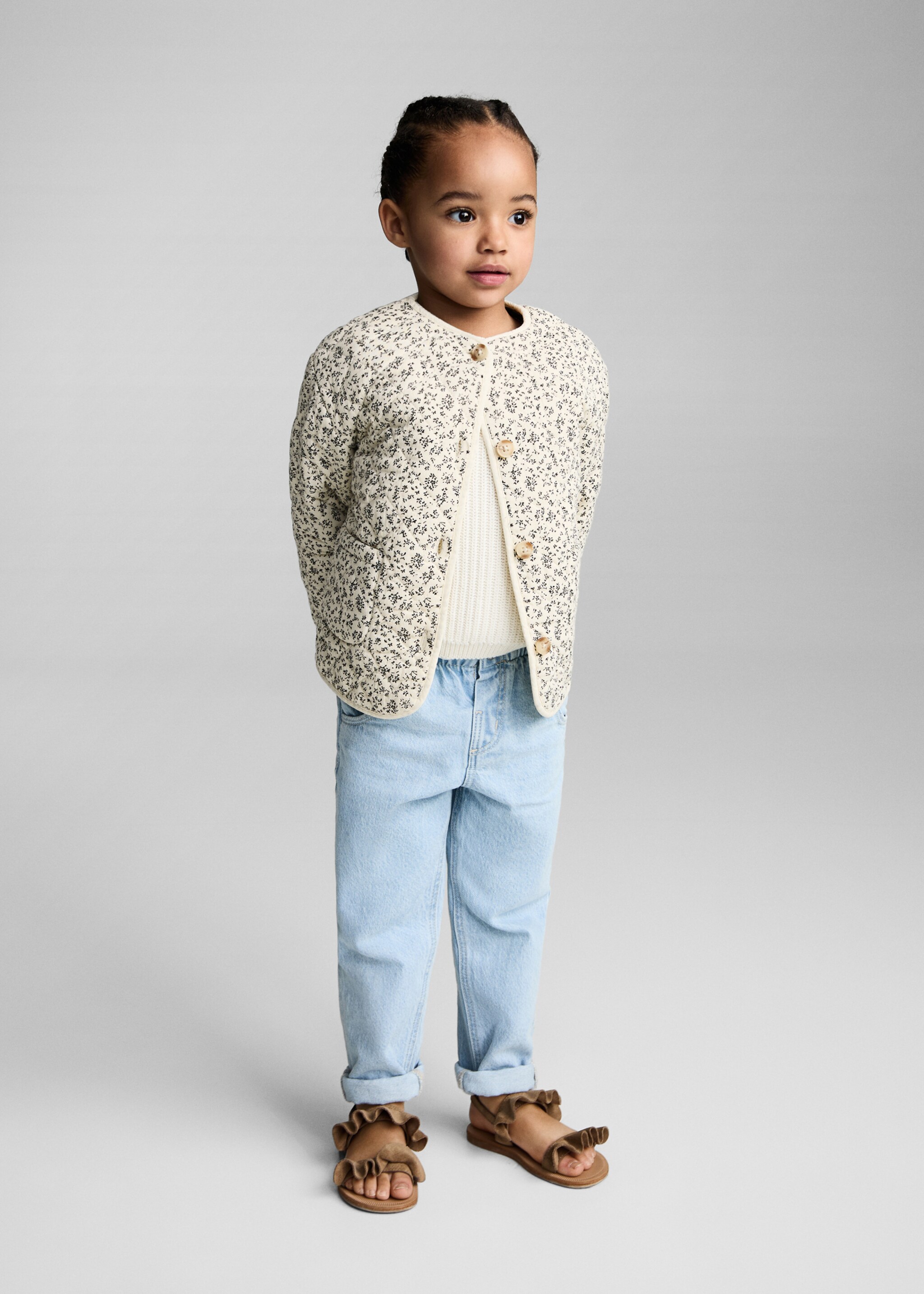 Quilted coat - General plane, Ecru. Ref: 87083635-00.