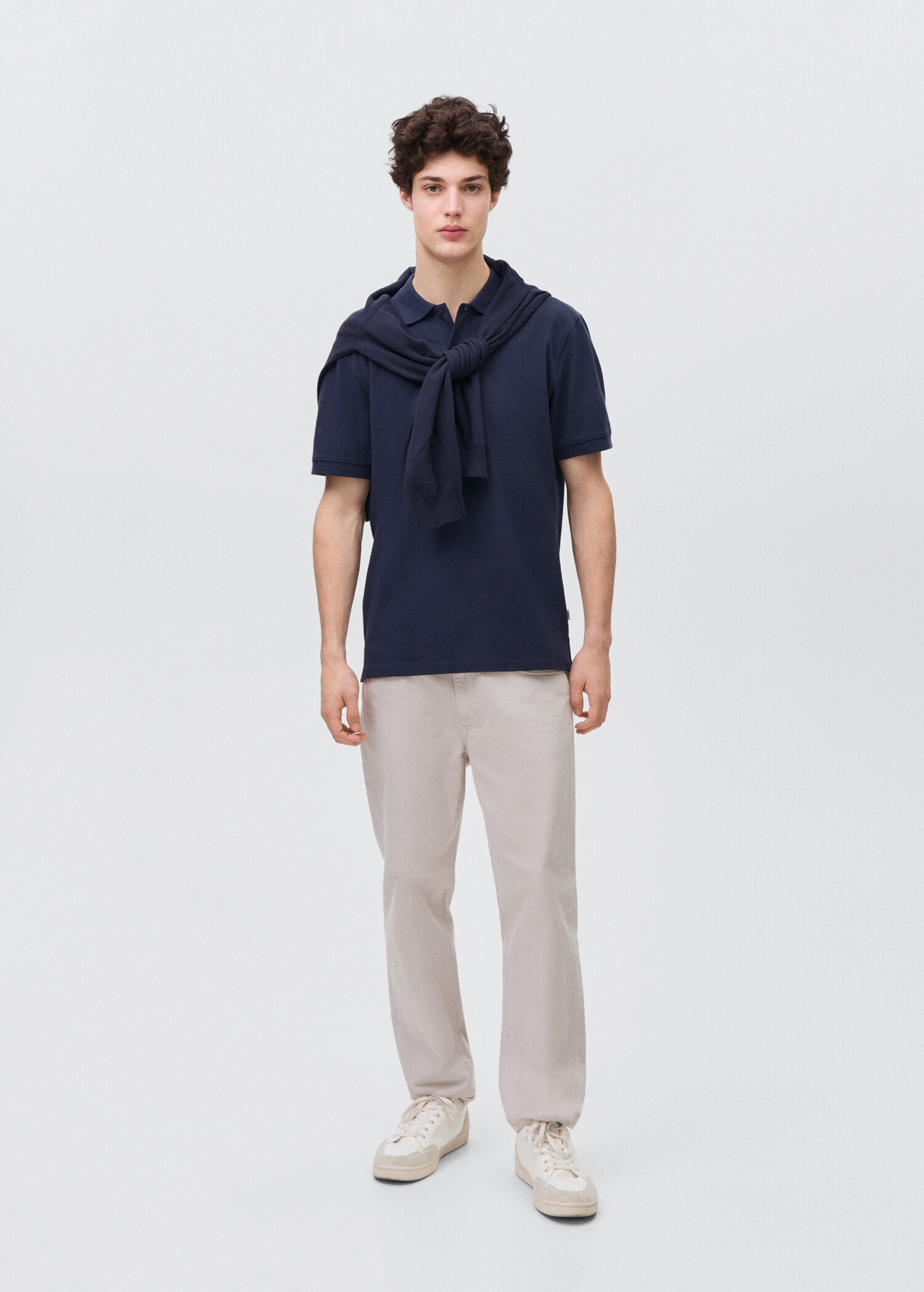 Polohemd aus Baumwollpikee - Allgemeine Ansicht